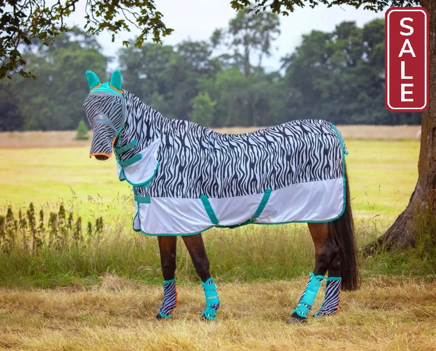 Shires Tempest Fly Sheet Zebra-Horse Blanket-Pegasus-69"-Evolution Equestrian Co.