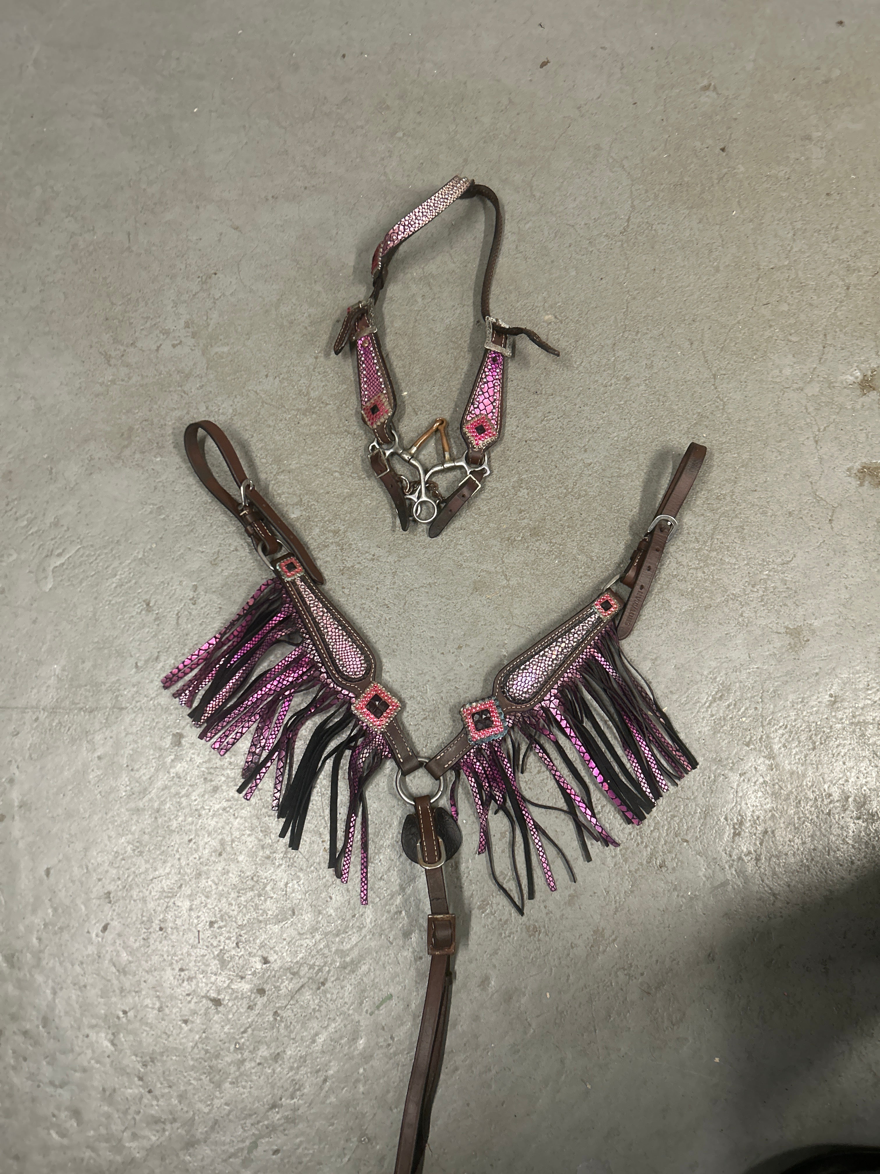 Shownman Pink Pony Tack Set-Western Tack-Consignment-Evolution Equestrian Co.