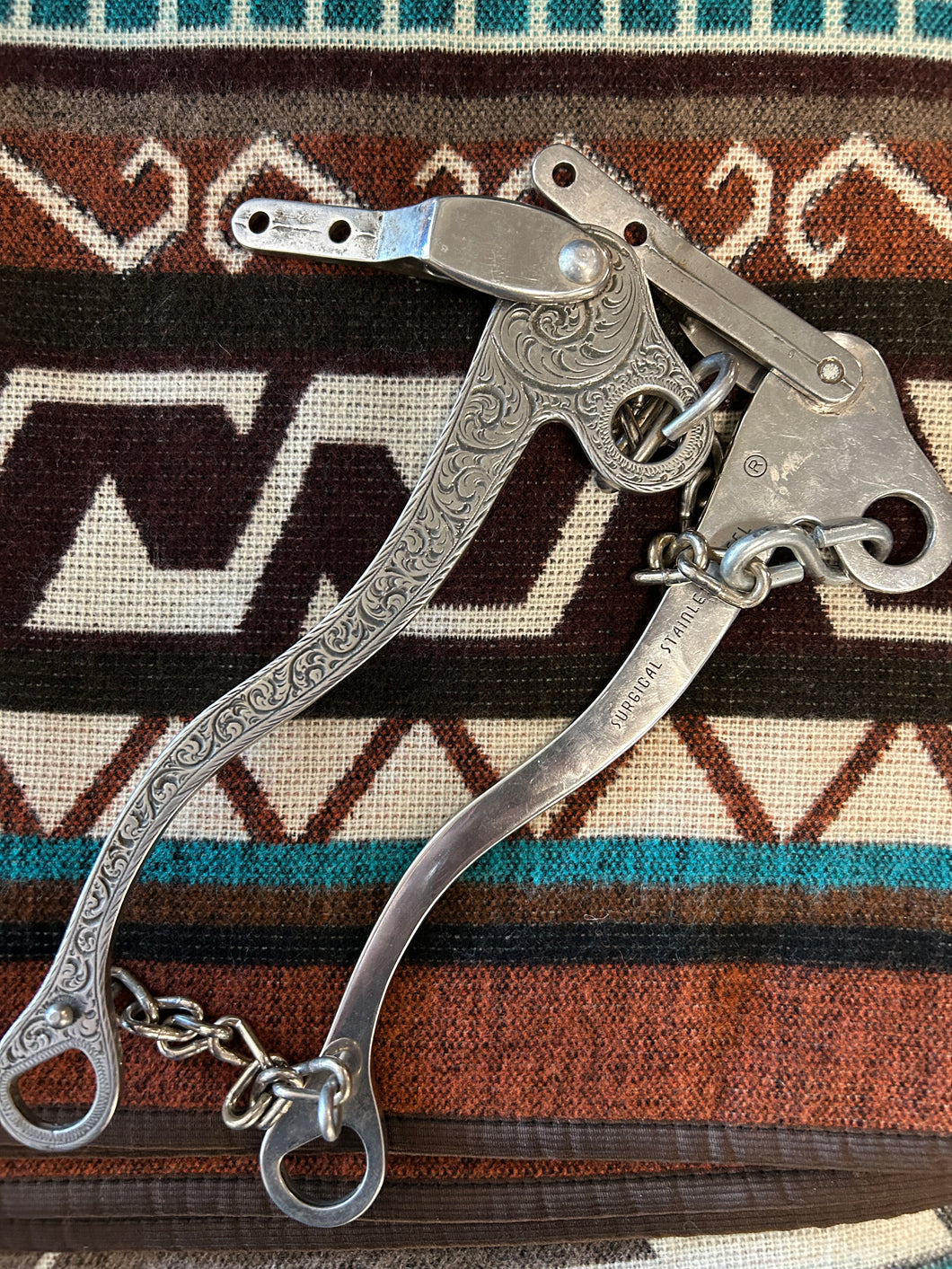 Sliester Engraved Hackamore Shanks-Bitless Bridle-Consignment-Evolution Equestrian Co.