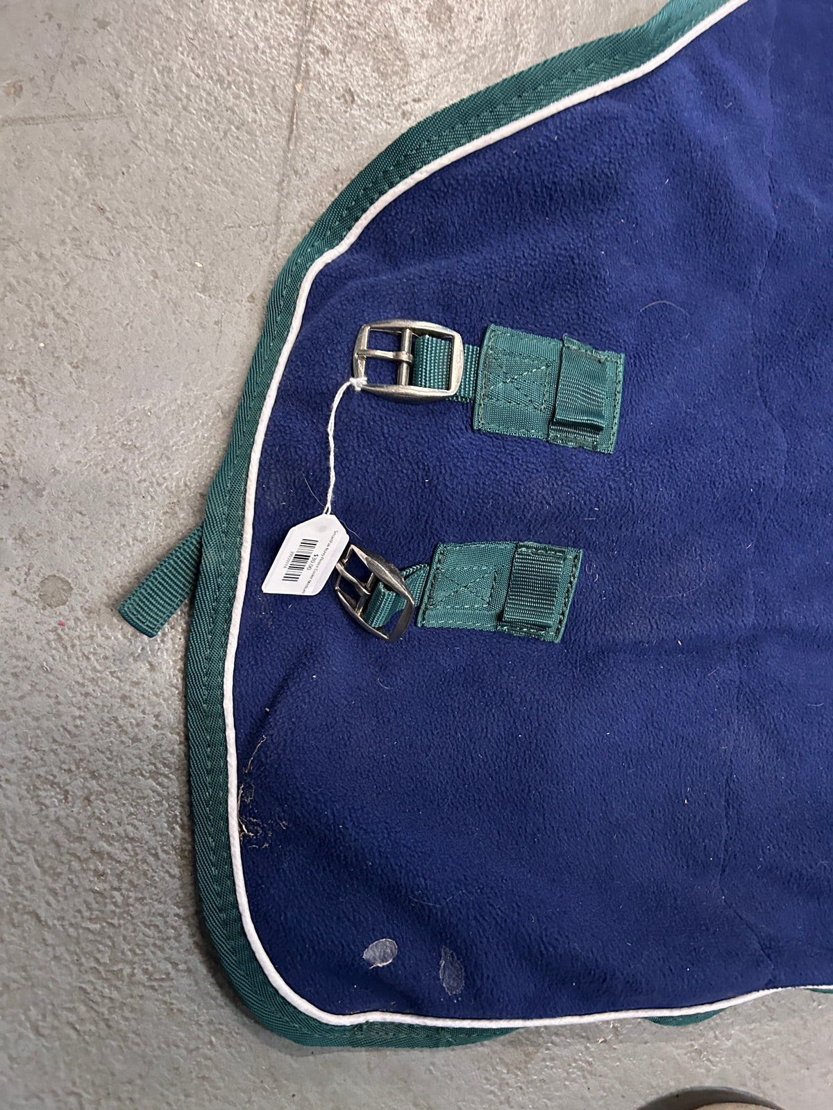SmartPak Navy Fleece Cooler Medium-Horse Blankets & Sheets-Consignment-Evolution Equestrian Co.