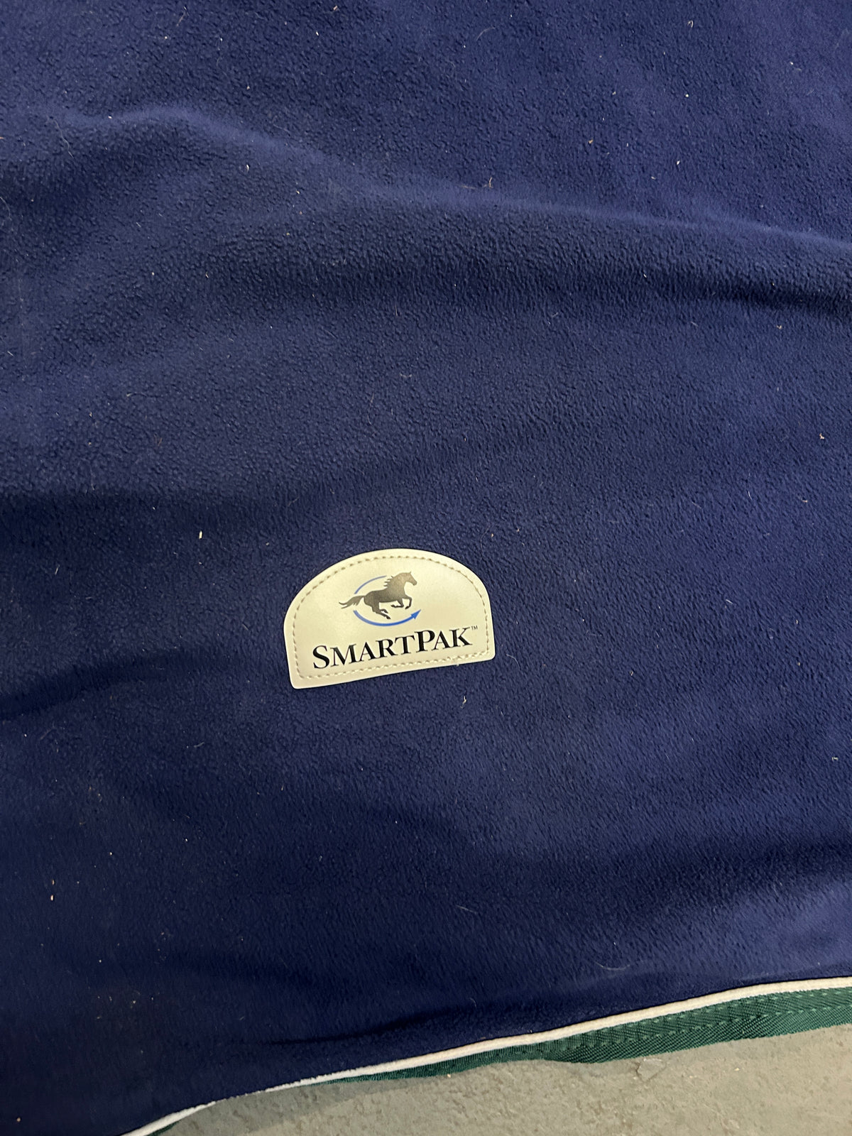 SmartPak Navy Fleece Cooler Medium-Horse Blankets & Sheets-Consignment-Evolution Equestrian Co.