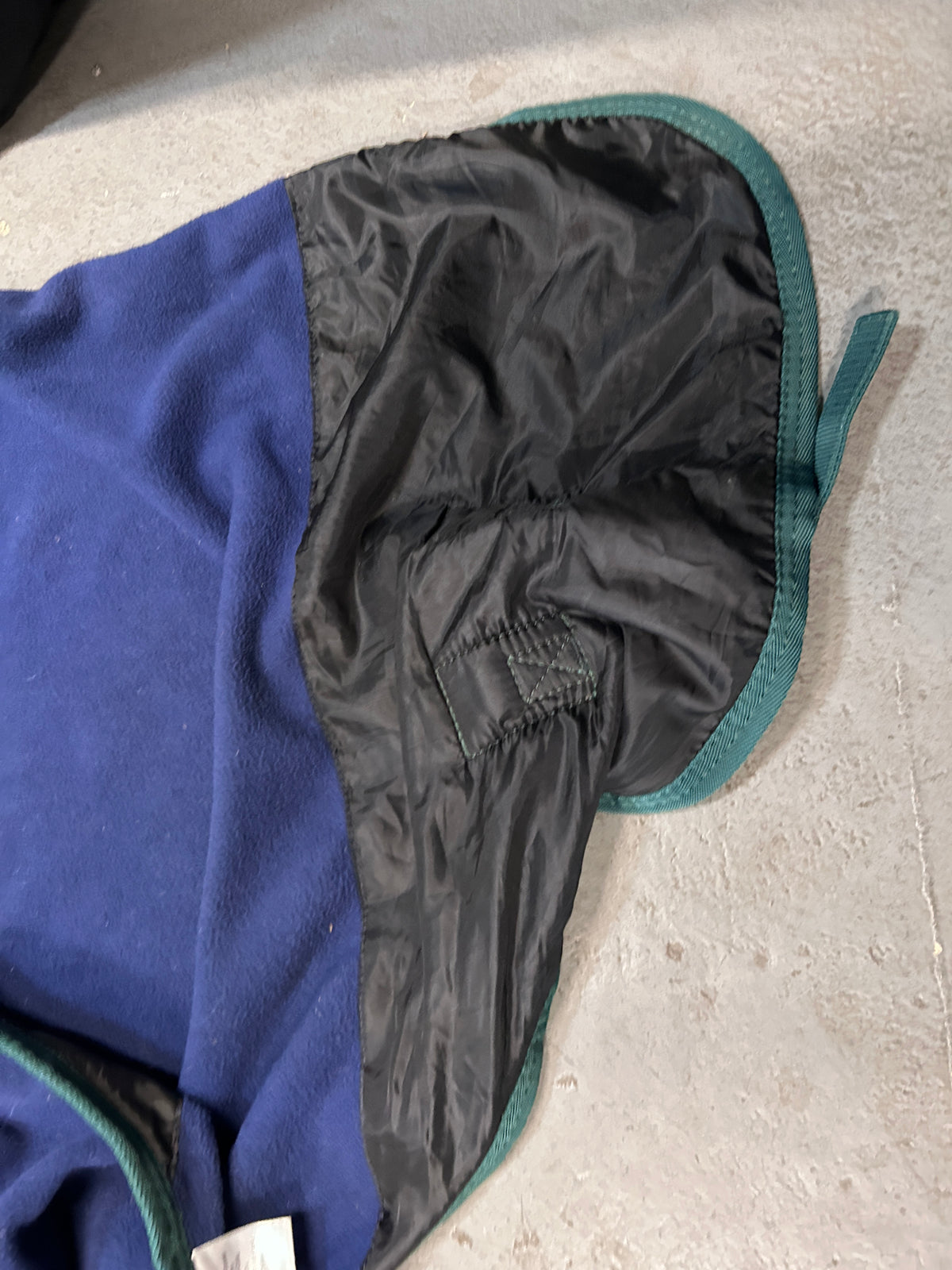 SmartPak Navy Fleece Cooler Medium-Horse Blankets & Sheets-Consignment-Evolution Equestrian Co.