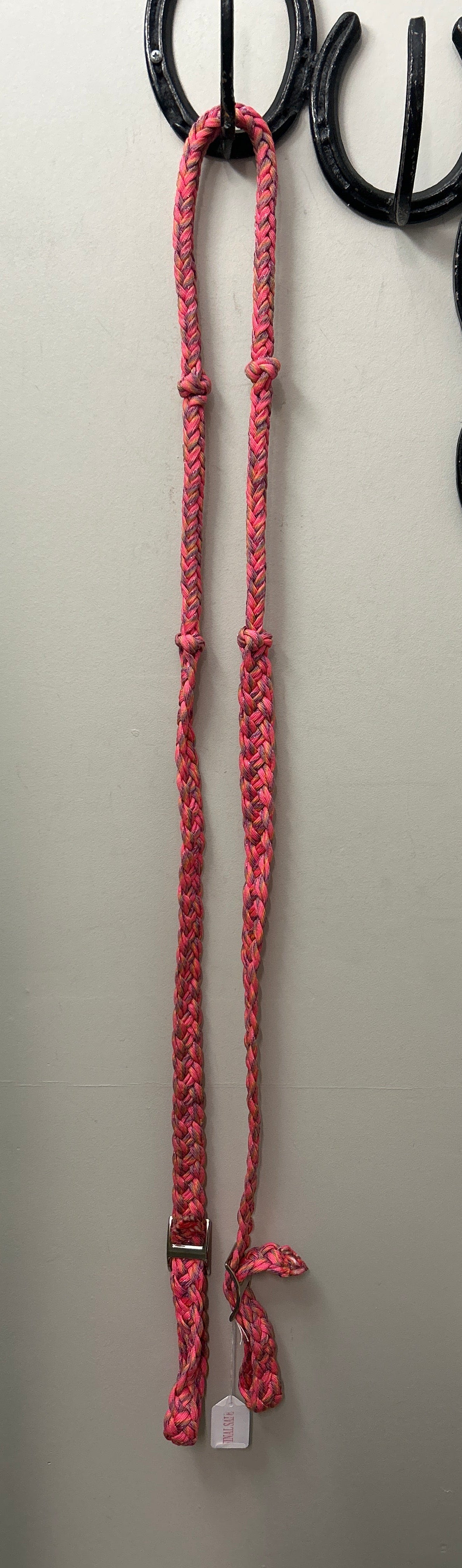 Sparkle Pink Braided Reins-Western Reins-Consignment-Evolution Equestrian Co.