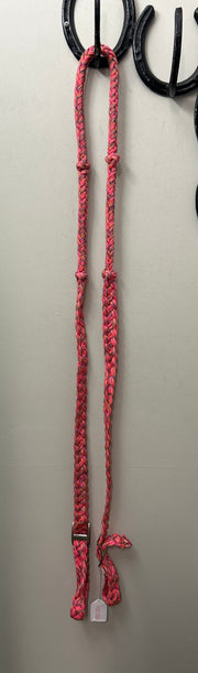 Sparkle Pink Braided Reins-Western Reins-Consignment-Evolution Equestrian Co.