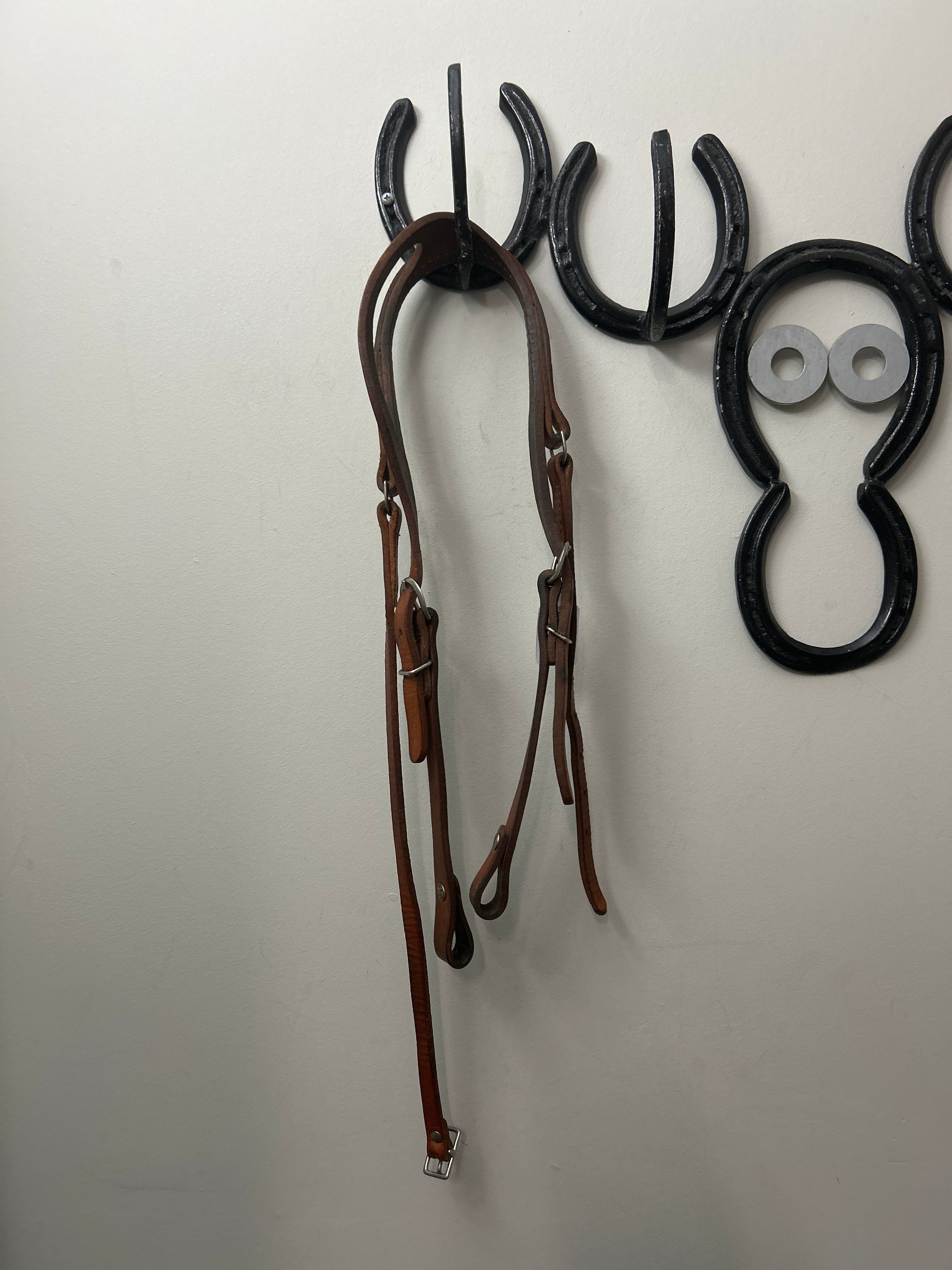 Split Ear Western Headstall Brown Cob-Western Headstall-Consignment-Evolution Equestrian Co.