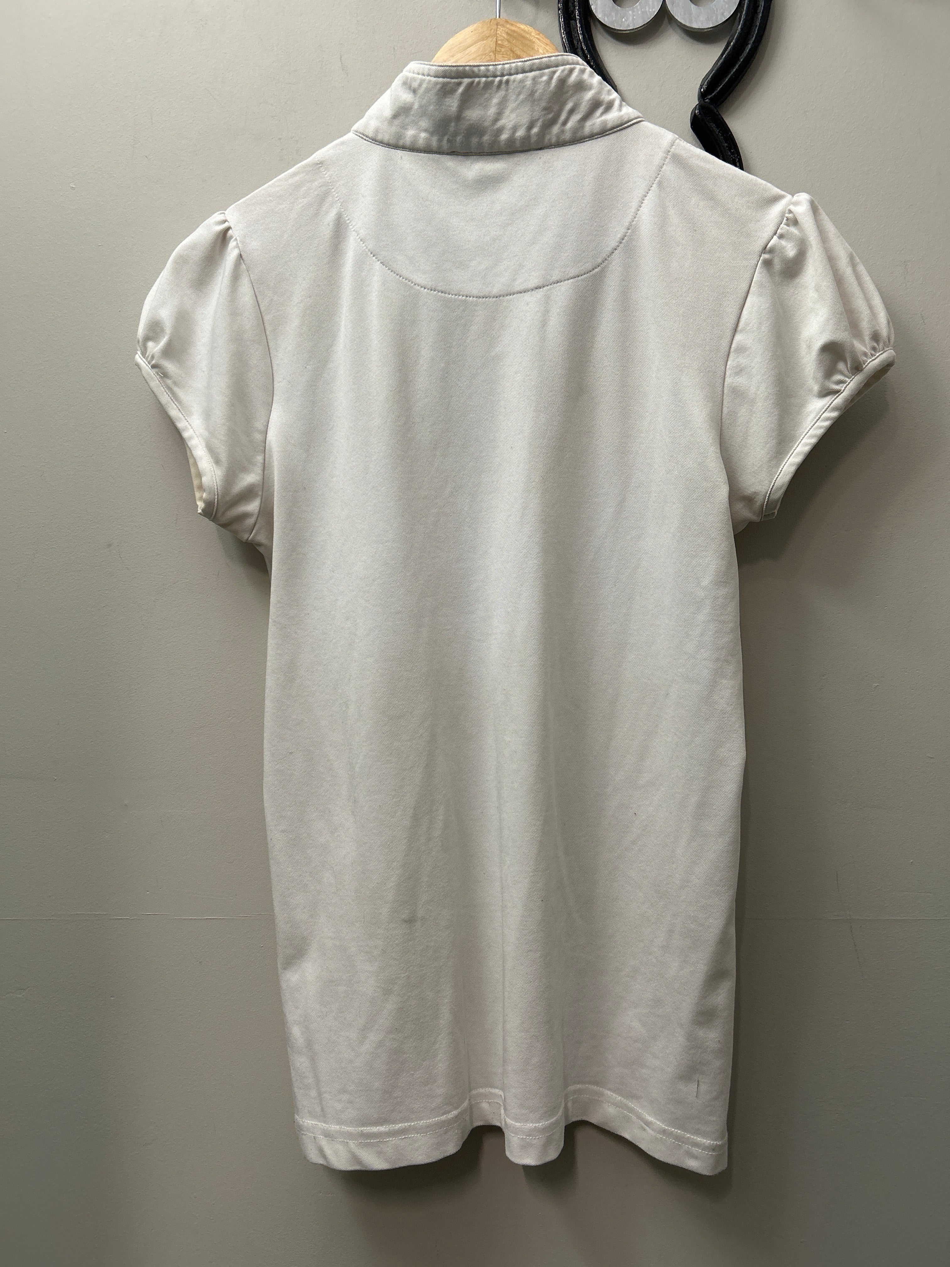 Spooks White Polo Shirt Large-Riding Shirts-Consignment-Evolution Equestrian Co.
