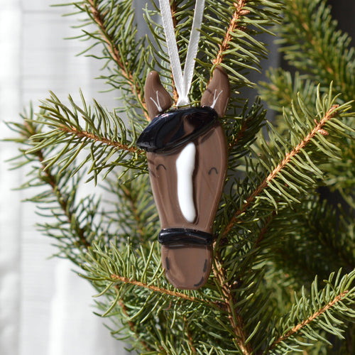 Station pôle Nord inc. - Boule de Noël cheval: Chocolat-Station pôle Nord inc.-Evolution Equestrian Co.