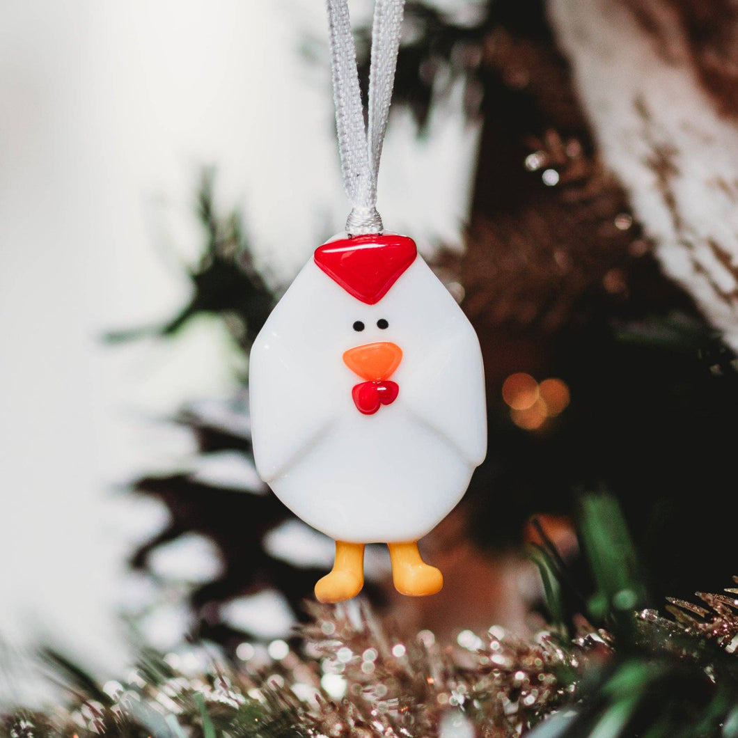 Station pôle Nord inc. - Décoration en verre fusionné Poule-Station pôle Nord inc.-Evolution Equestrian Co.