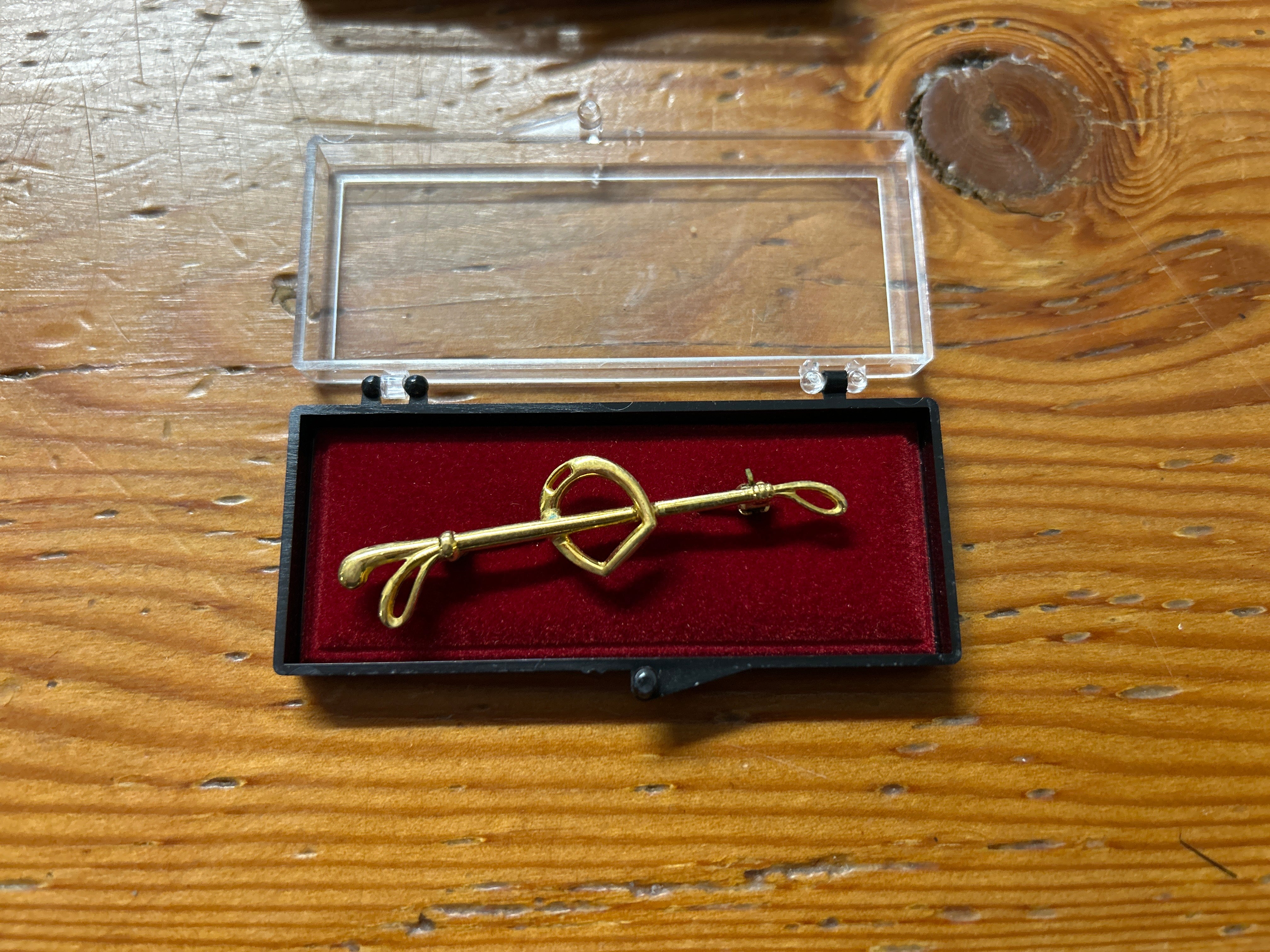 Stock Tie Pin-Accessories-Consignment-Classic Stirrup - Gold-Evolution Equestrian Co.