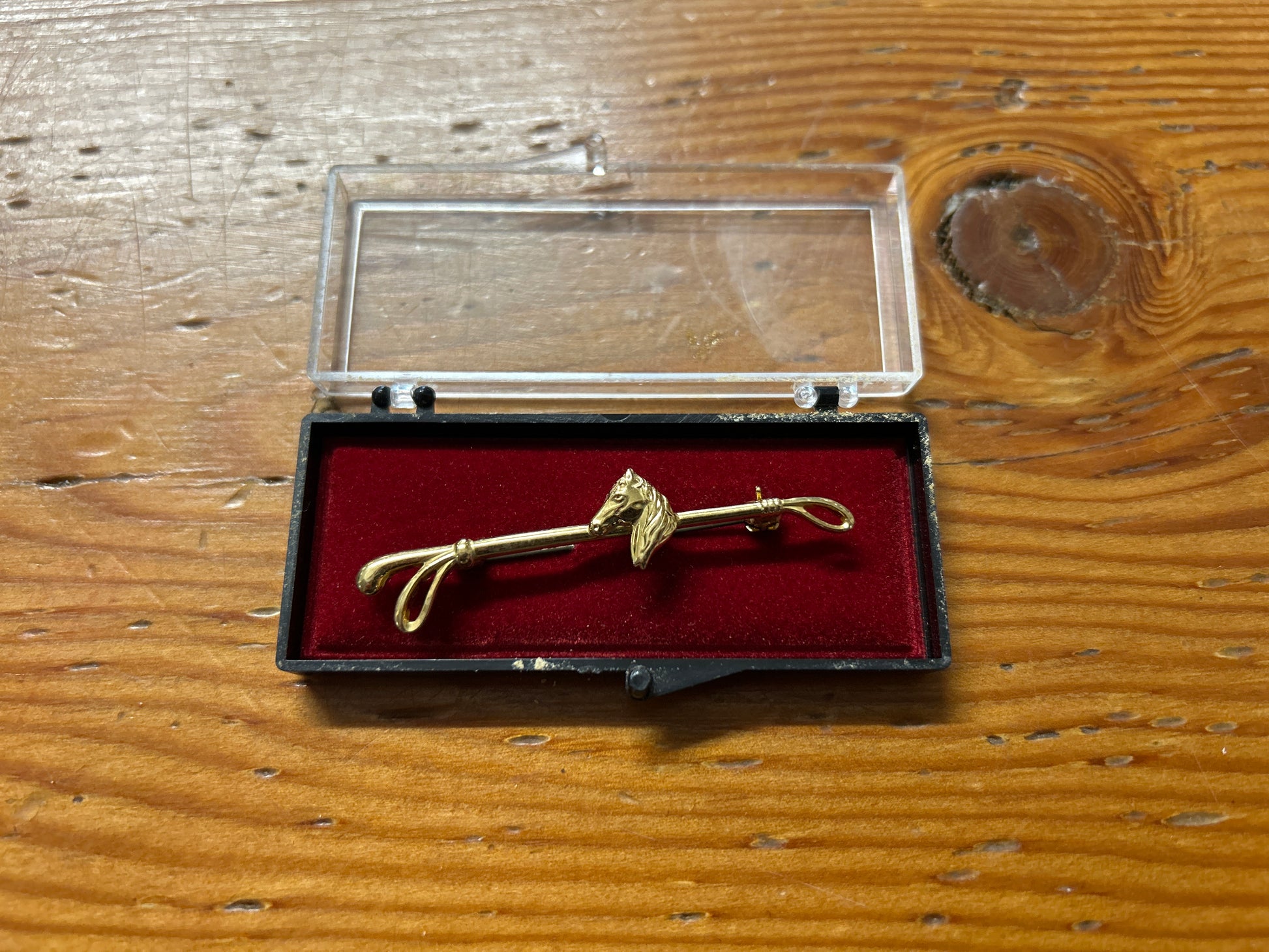 Stock Tie Pin-Accessories-Consignment-Classic Stirrup - Gold-Evolution Equestrian Co.