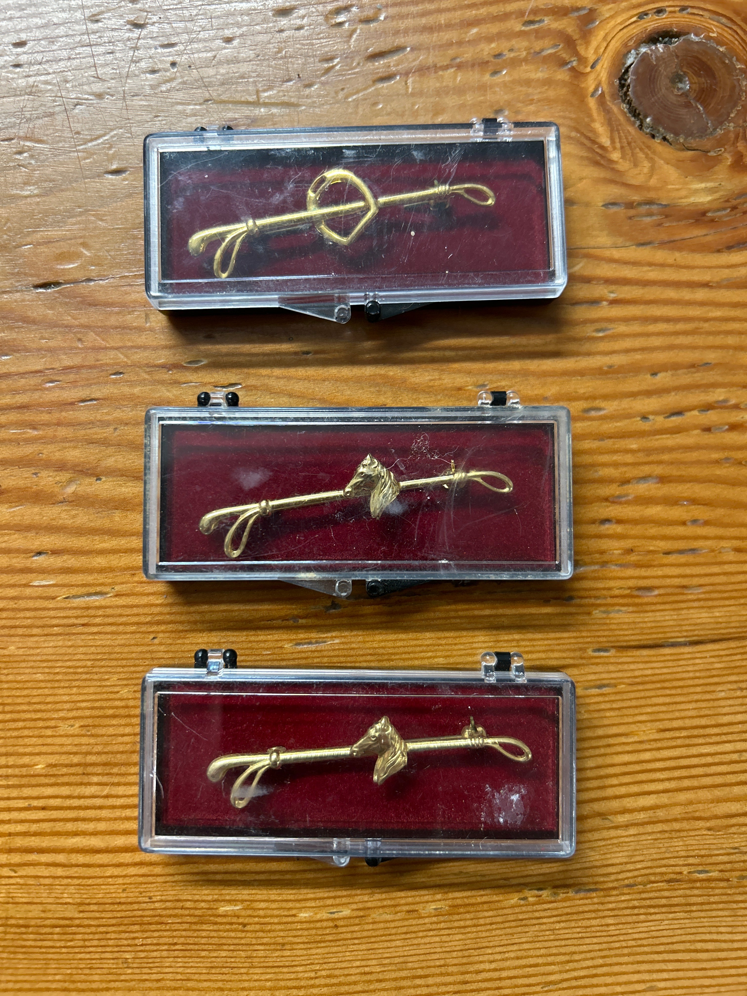 Stock Tie Pin-Accessories-Consignment-Classic Stirrup - Gold-Evolution Equestrian Co.