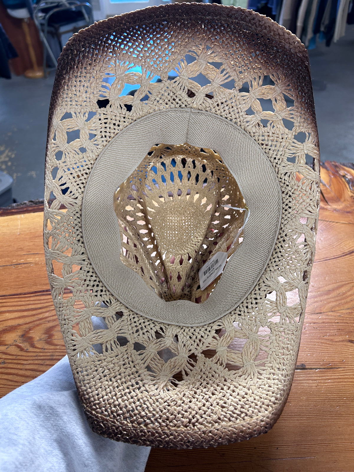 Straw Cowboy Hat-Western Shirt-Consignment-Evolution Equestrian Co.