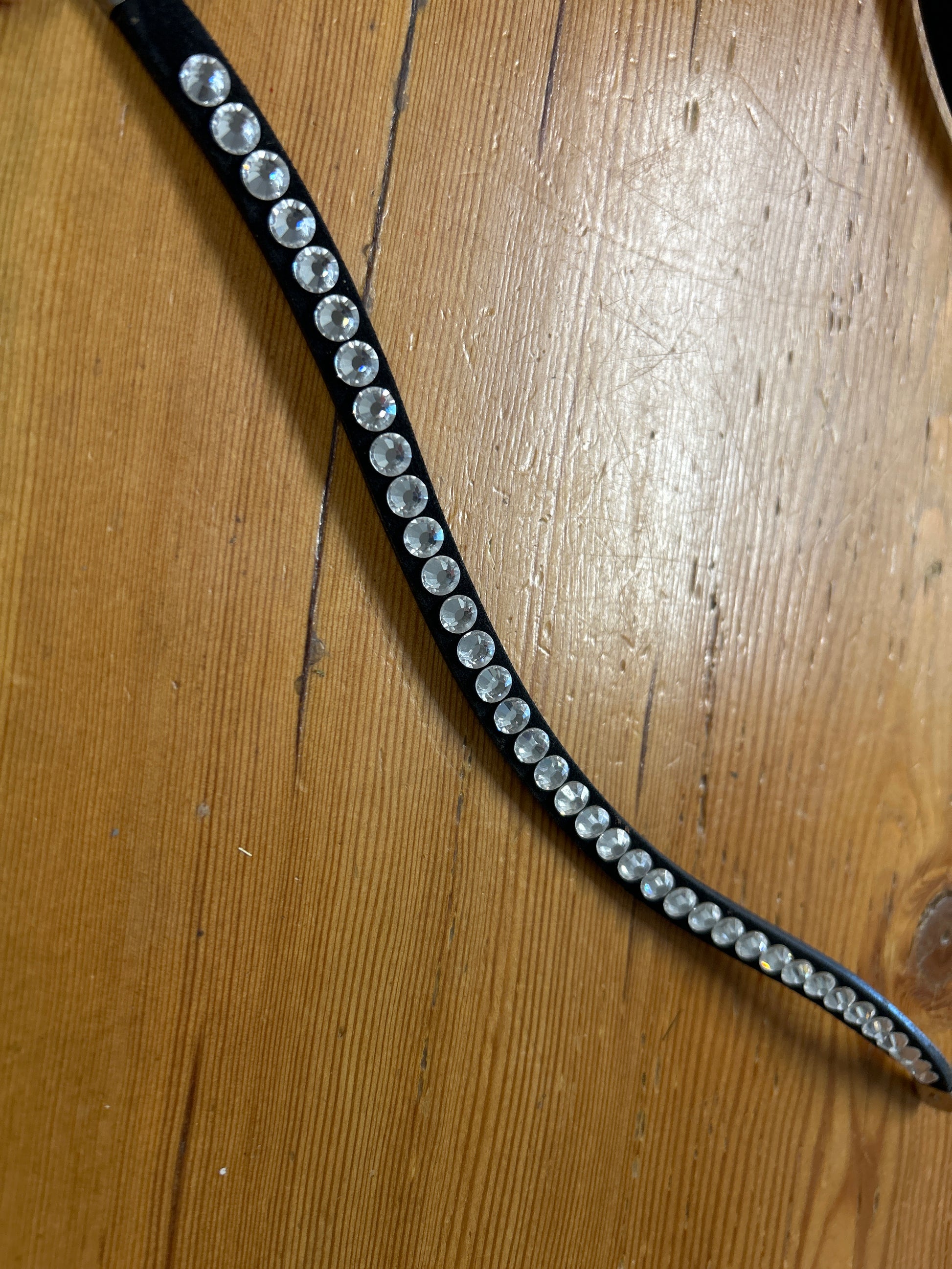 Stubben Magic Tack Browband White Crystals-English Accessories-Consignment-Evolution Equestrian Co.