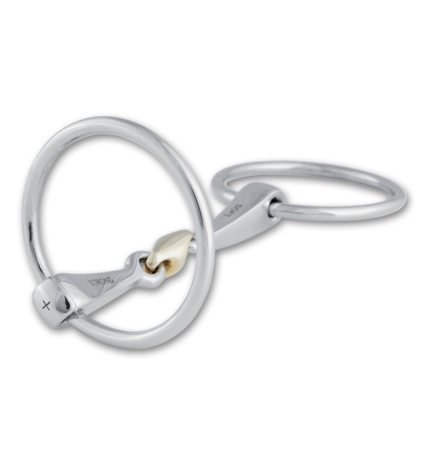 Stubben Steeltec 2 in 1 Loose Ring Snaffle with Copper Link-Bits-Stubben North America-5"-Evolution Equestrian Co.