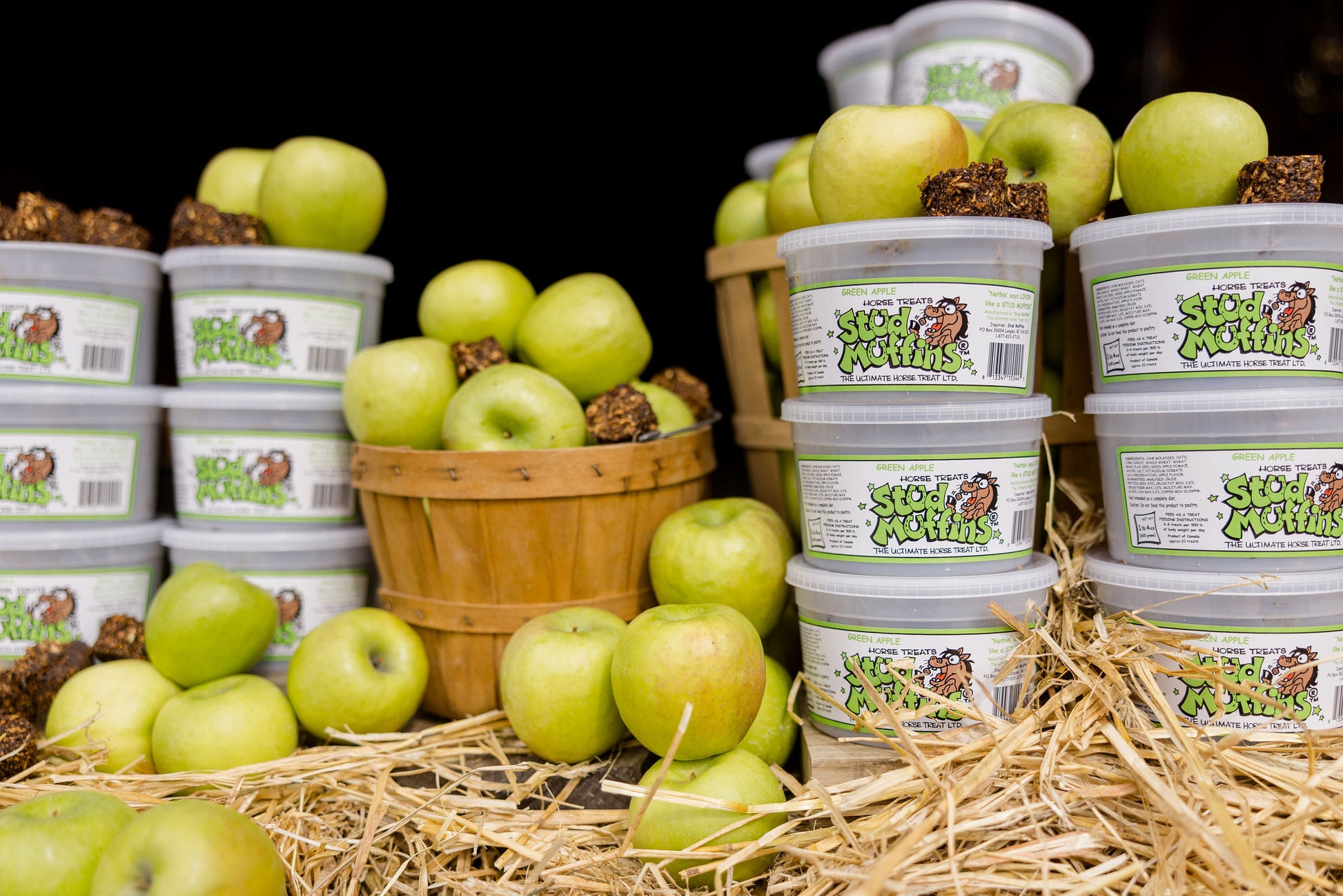 Stud Muffins Horse Treats Green Apple 20oz Bucket-Horse Treats-Stud Muffins-Evolution Equestrian Co.