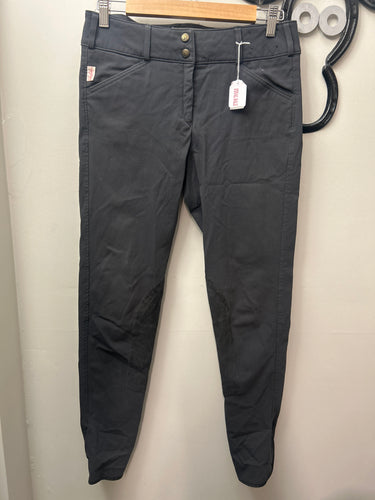 Tailored Sportsman Grey Knee Patch Breeches 28-Breeches-Consignment-Evolution Equestrian Co.