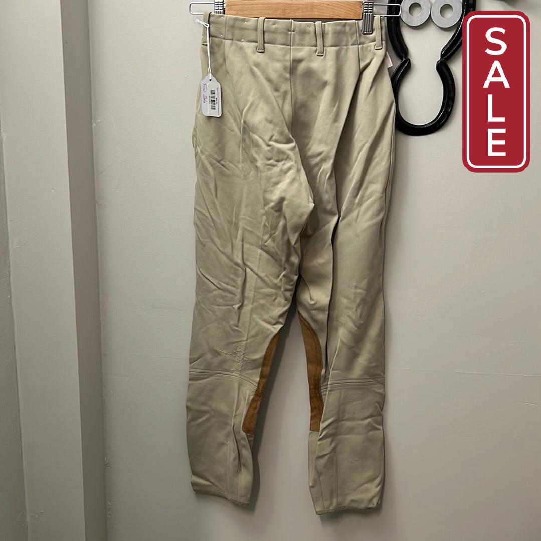 Tailored Sportsman Tan Knee Patch Breeches 24-Riding Clothes-Consignment-Evolution Equestrian Co.