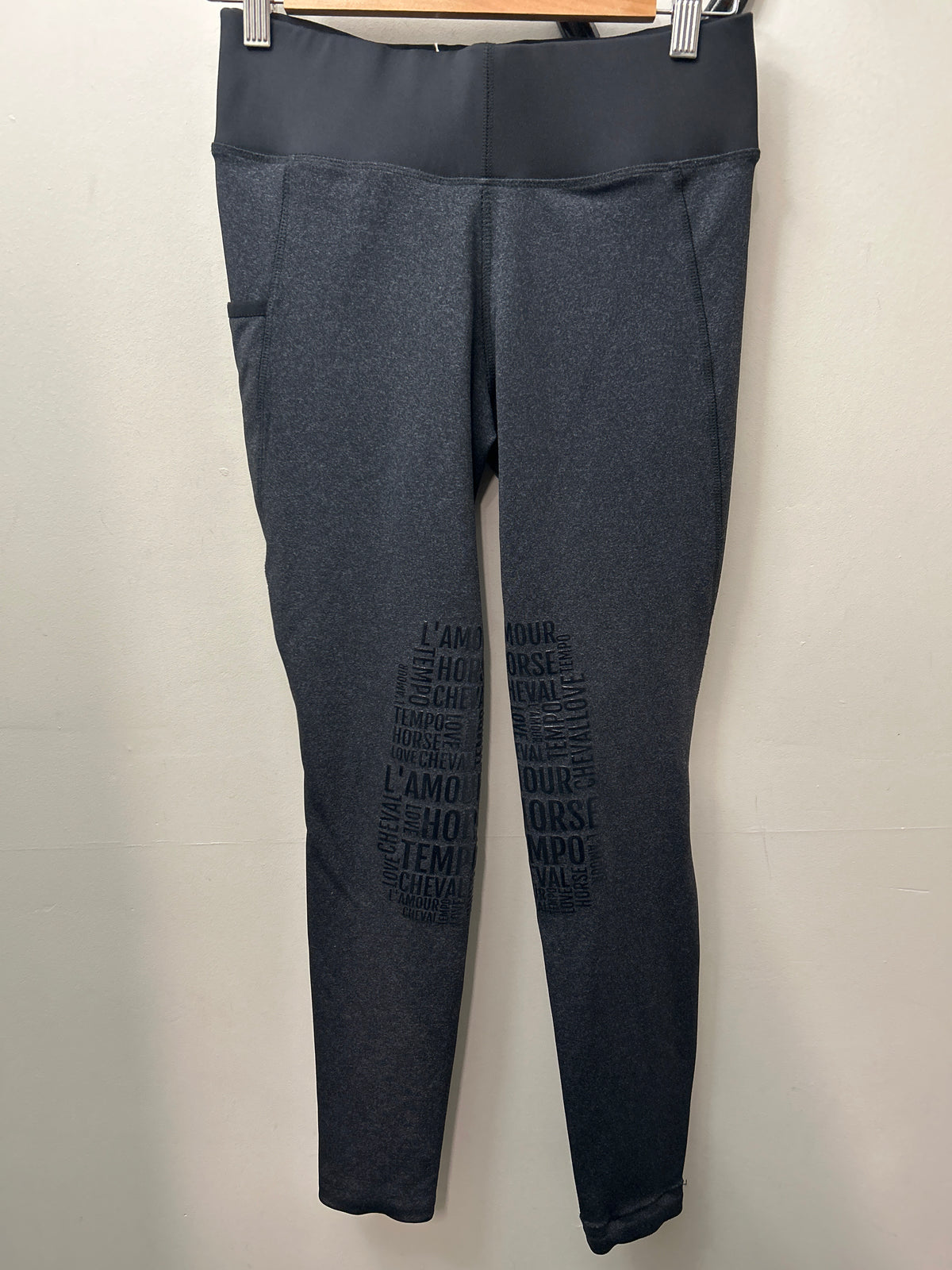 Tempo Grey Riding Tights Small-Breeches-Consignment-Evolution Equestrian Co.