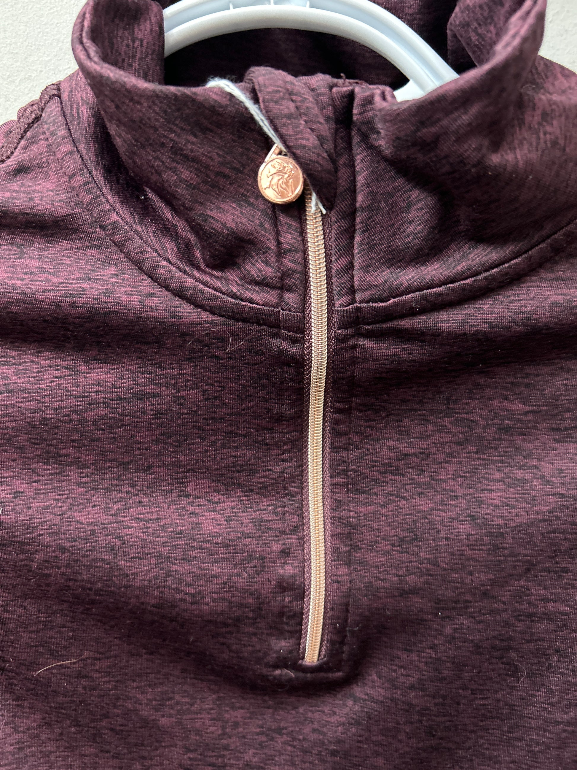 Tempo Kid's Burgundy Shirt Medium-Jeans-Consignment-Evolution Equestrian Co.