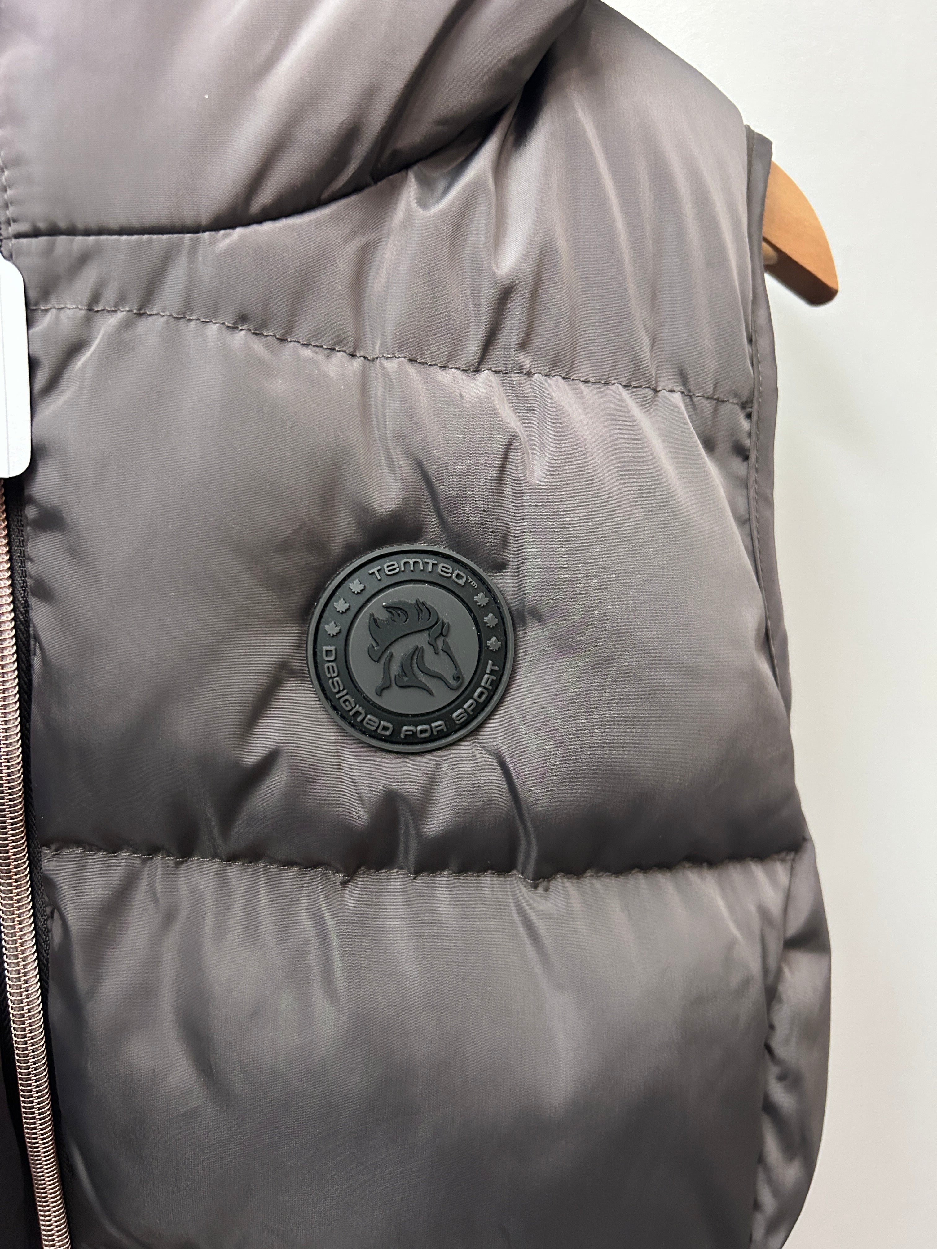 Tempo Taupe Hooded Vest Large-Vest-Consignment-Evolution Equestrian Co.
