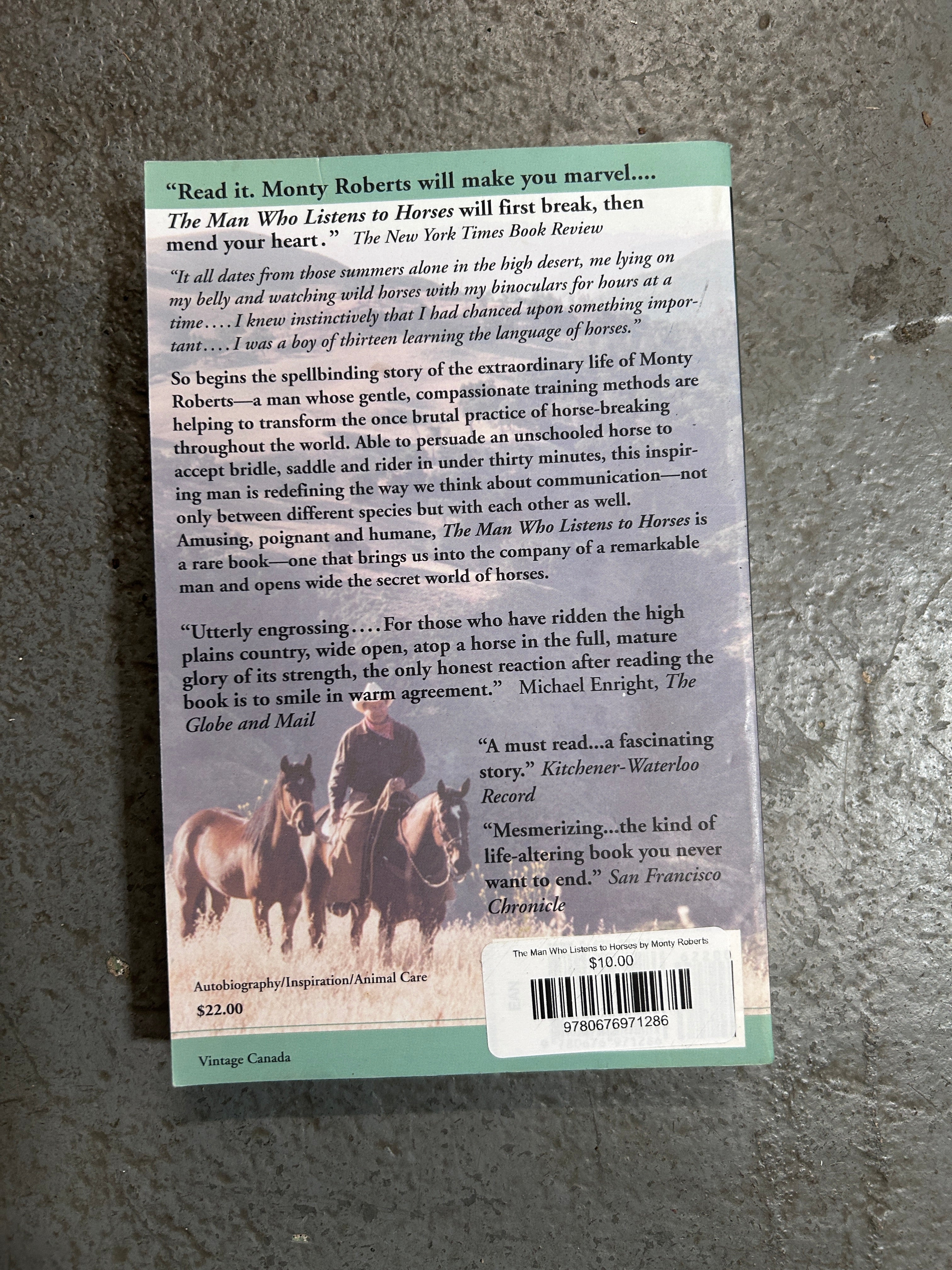 The Man Who Listens to Horses by Monty Roberts-Book-Consignment-Evolution Equestrian Co.