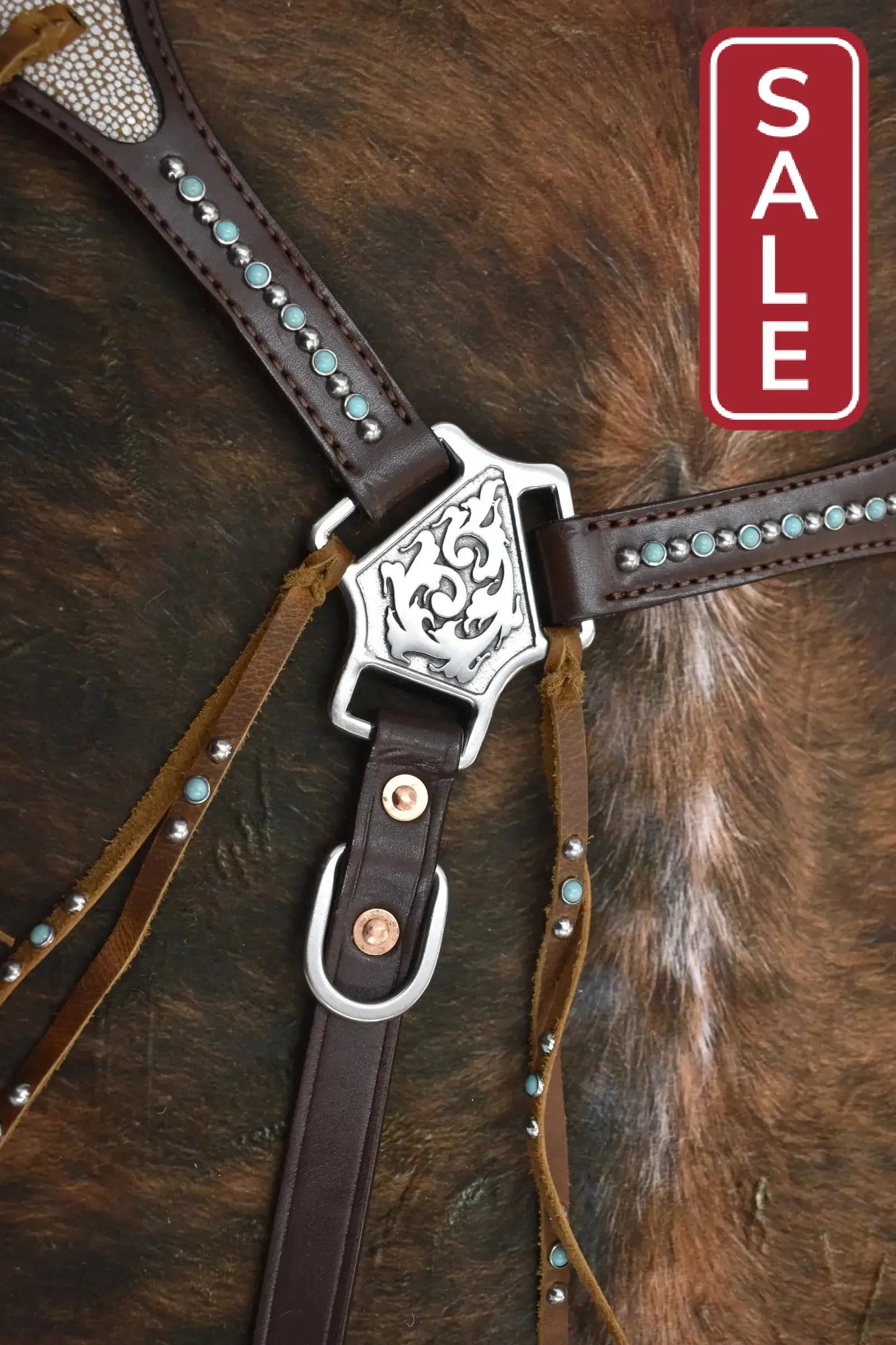 The Rodeo Room Turquoise Desert Western Tack Set-Western Headstall-The Rodeo Room-Evolution Equestrian Co.