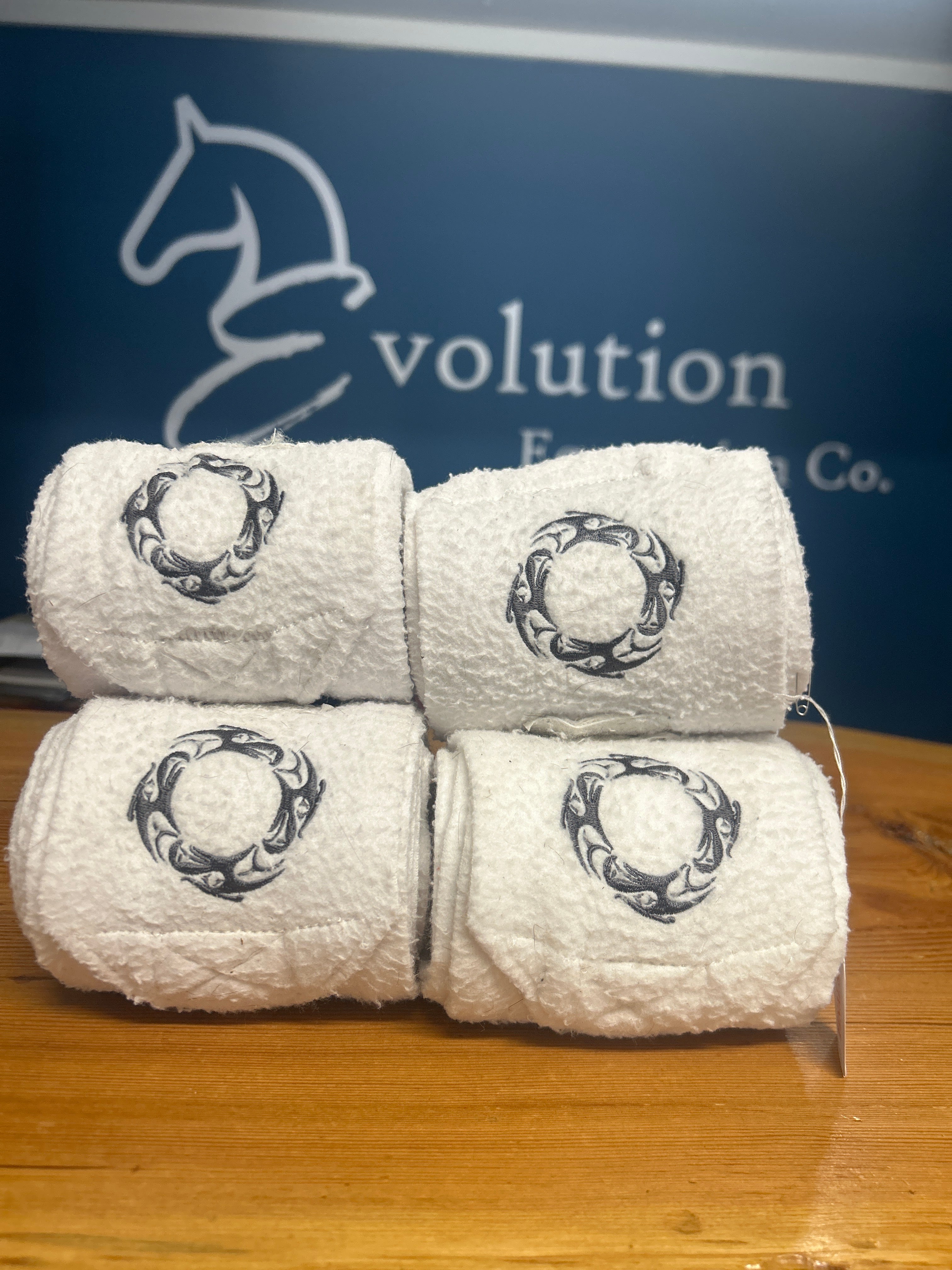 Thunderbird Show Park White Polo Wraps-Horse Leg Wraps-Consignment-Evolution Equestrian Co.