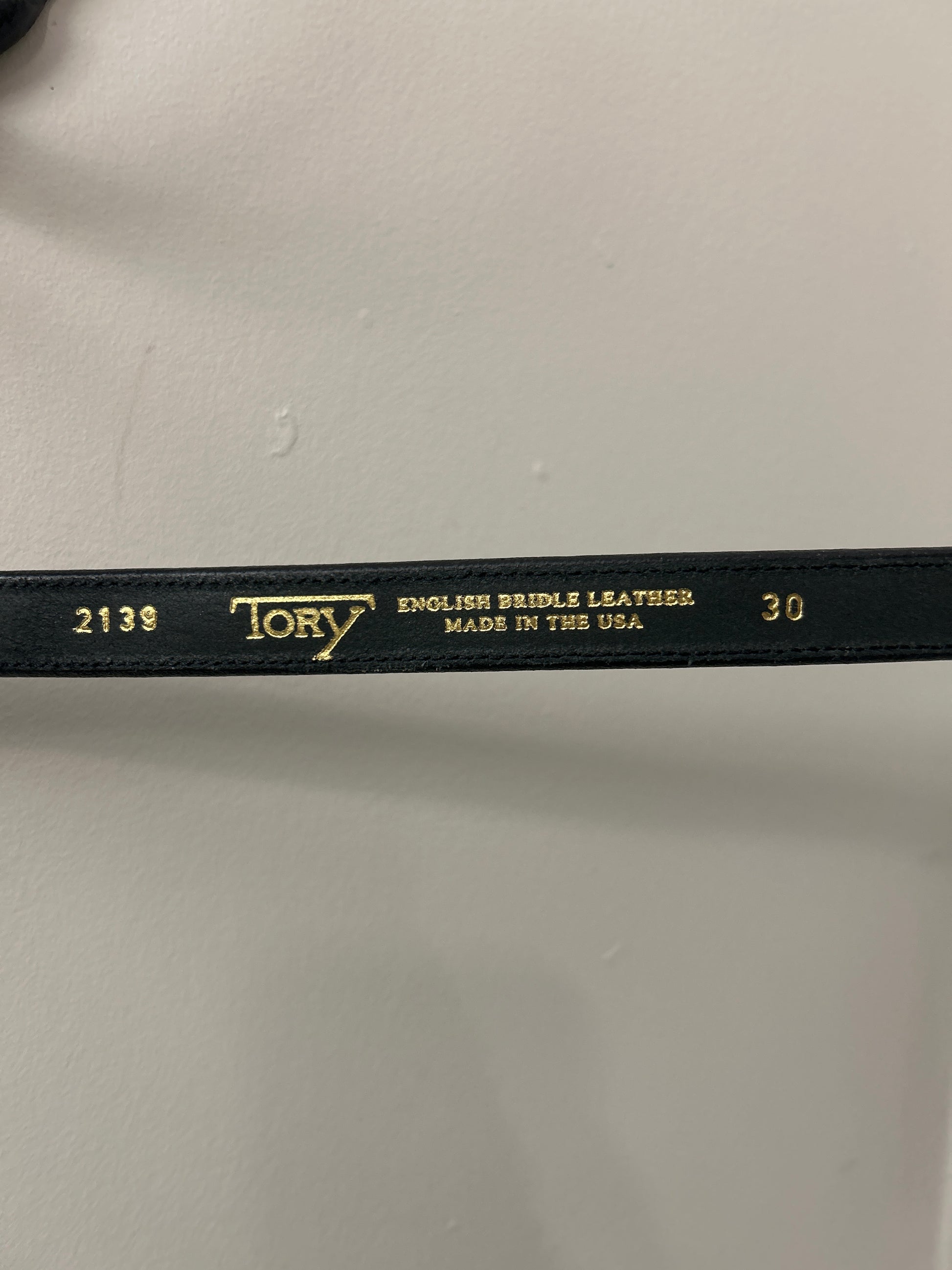 Tory Black Leather Belt 30-Belt-Consignment-Evolution Equestrian Co.