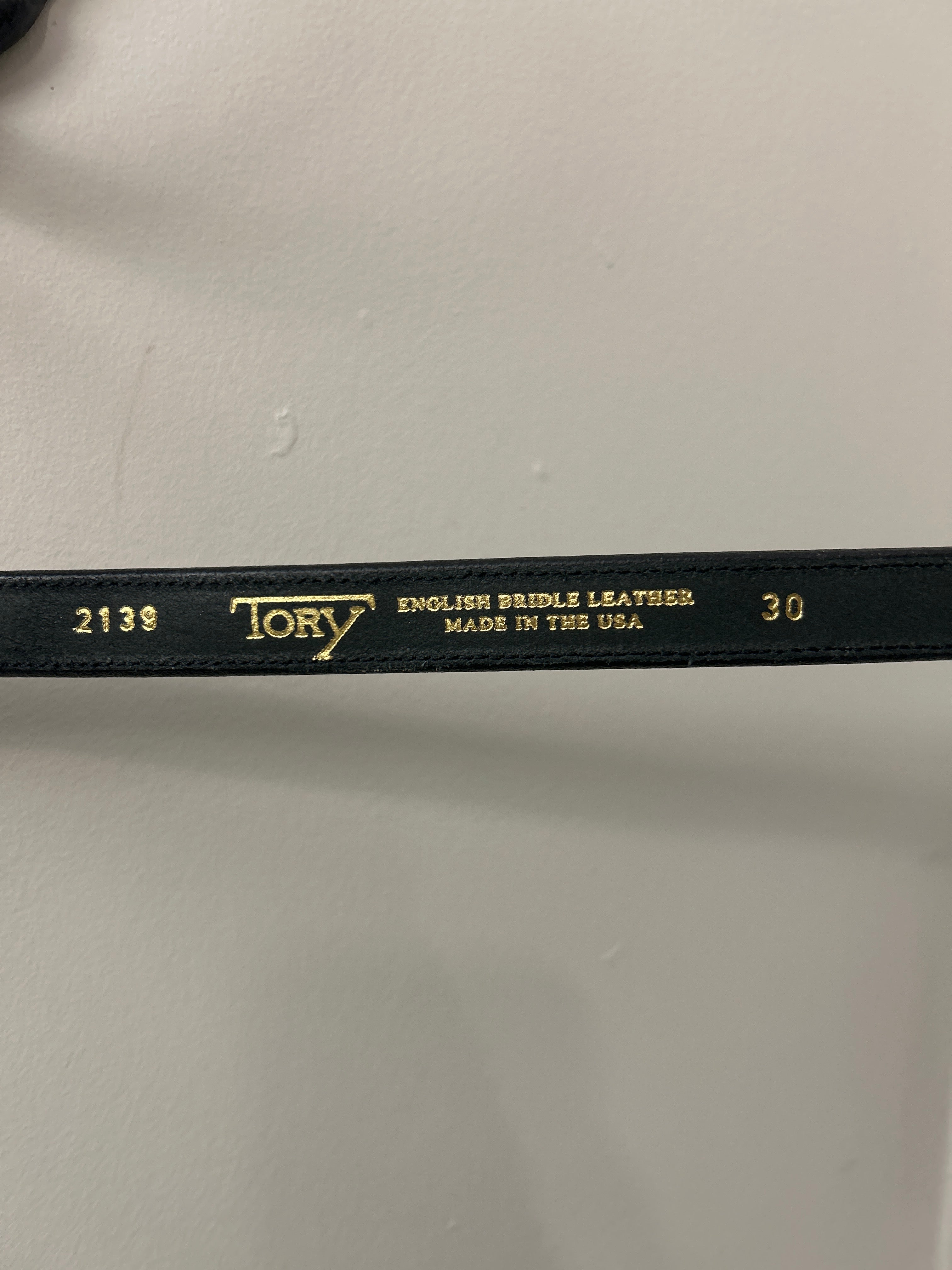 Tory Black Leather Belt 30-Belt-Consignment-Evolution Equestrian Co.