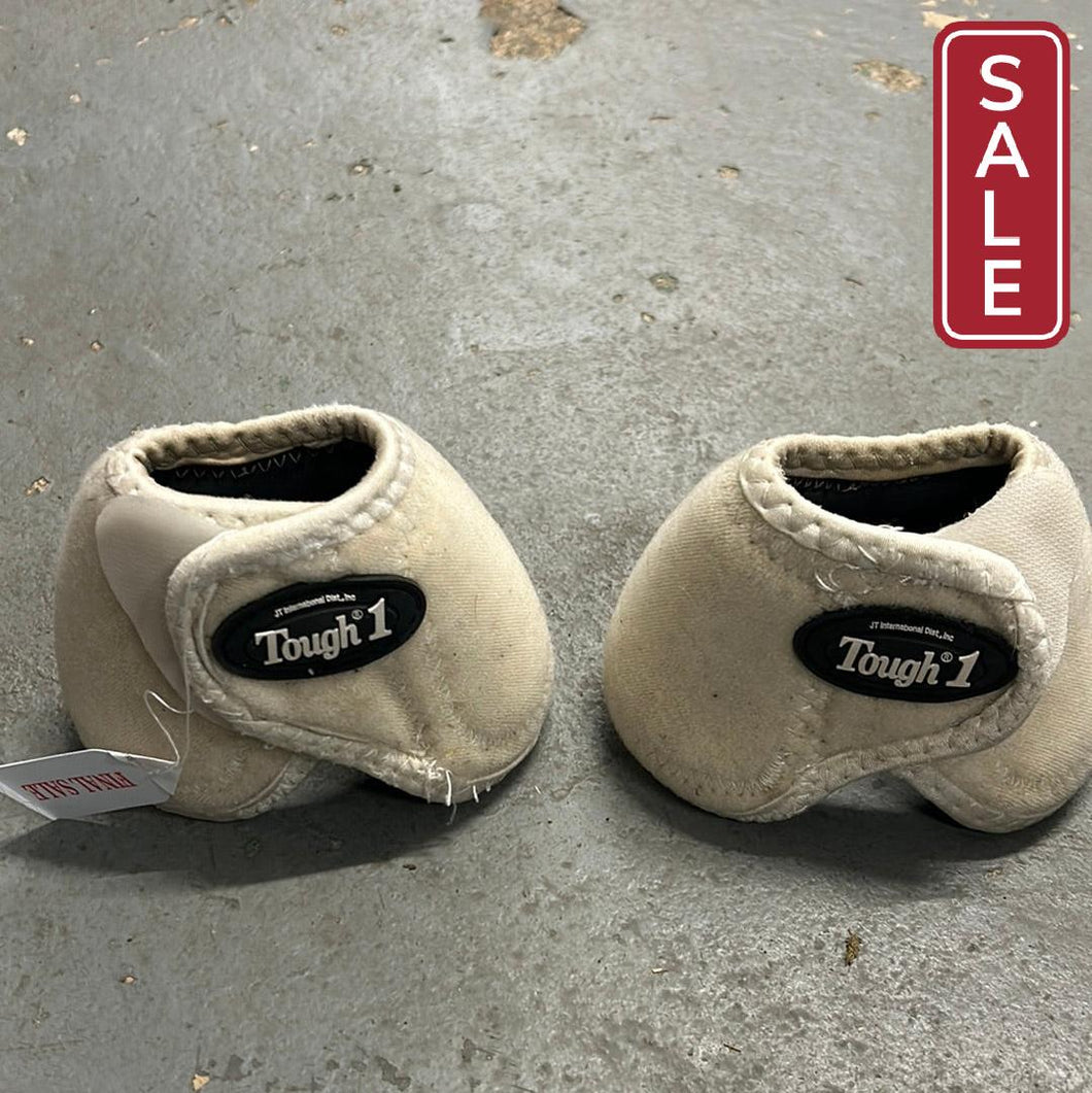 Tough One No Turn Bell Boots White Small-Horse Boots-Consignment-Evolution Equestrian Co.