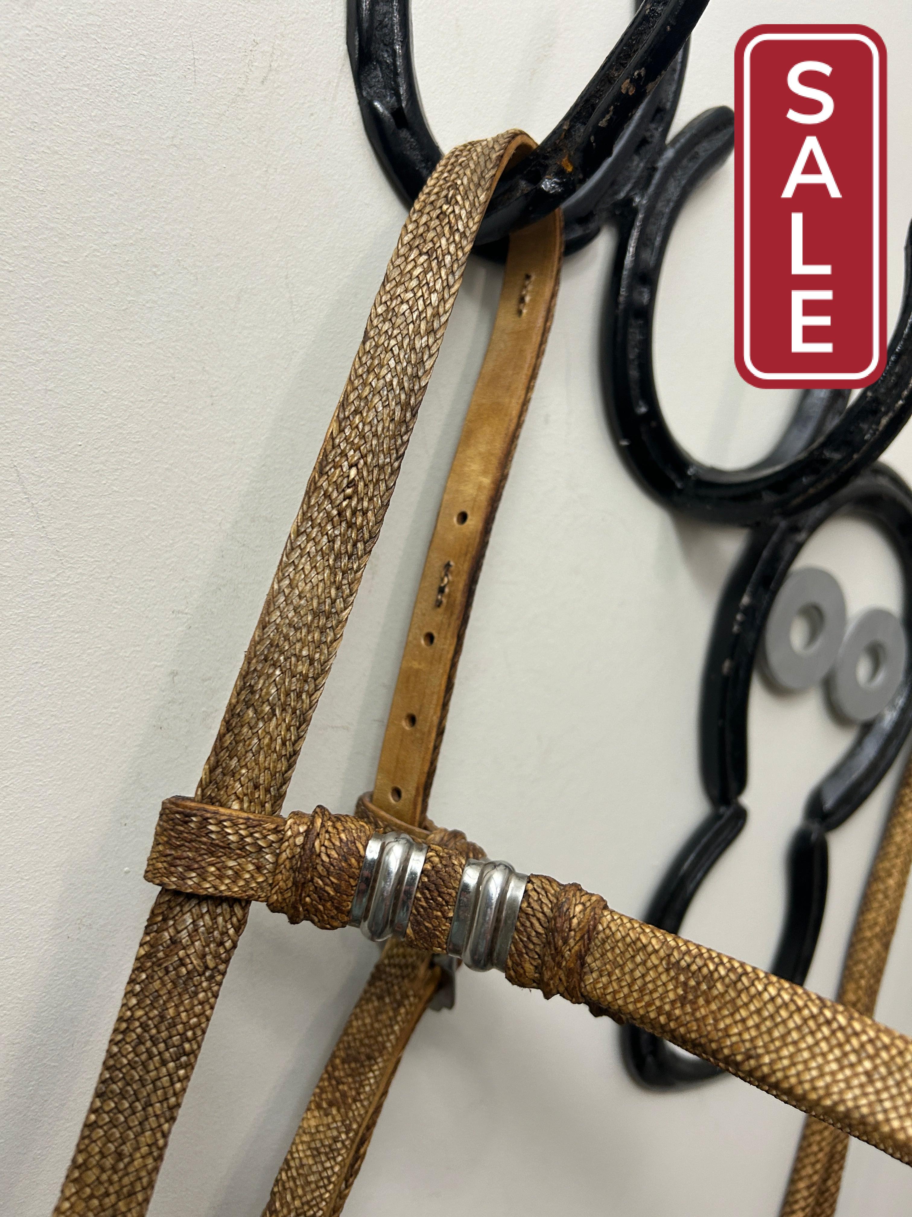 Traditional Peruvian Paso Rawhide Bridle with Roller Bit-Western Headstall-Consignment-Evolution Equestrian Co.