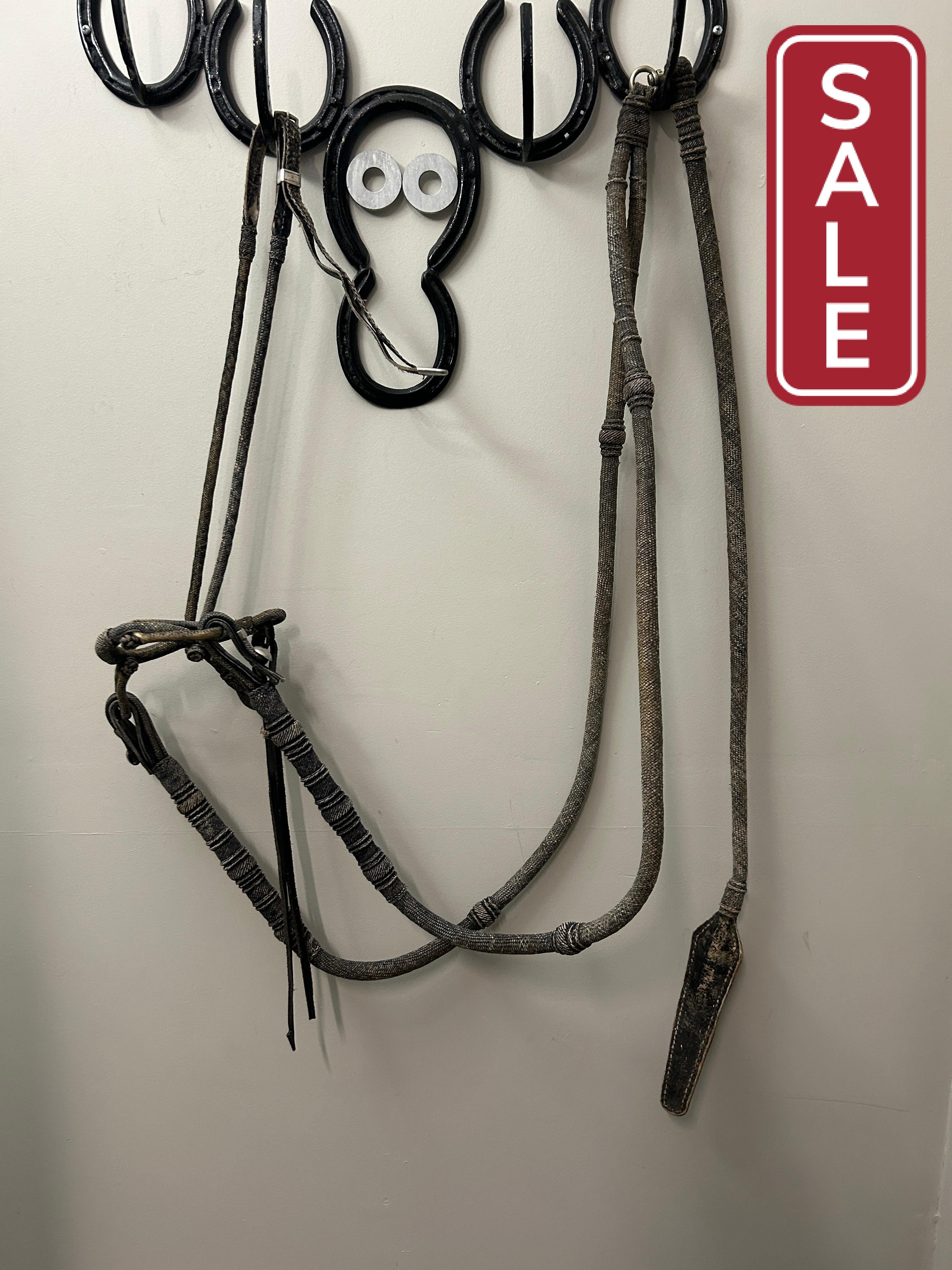 Traditional Peruvian Paso Rawhide Hackamore-Western Headstall-Consignment-Evolution Equestrian Co.