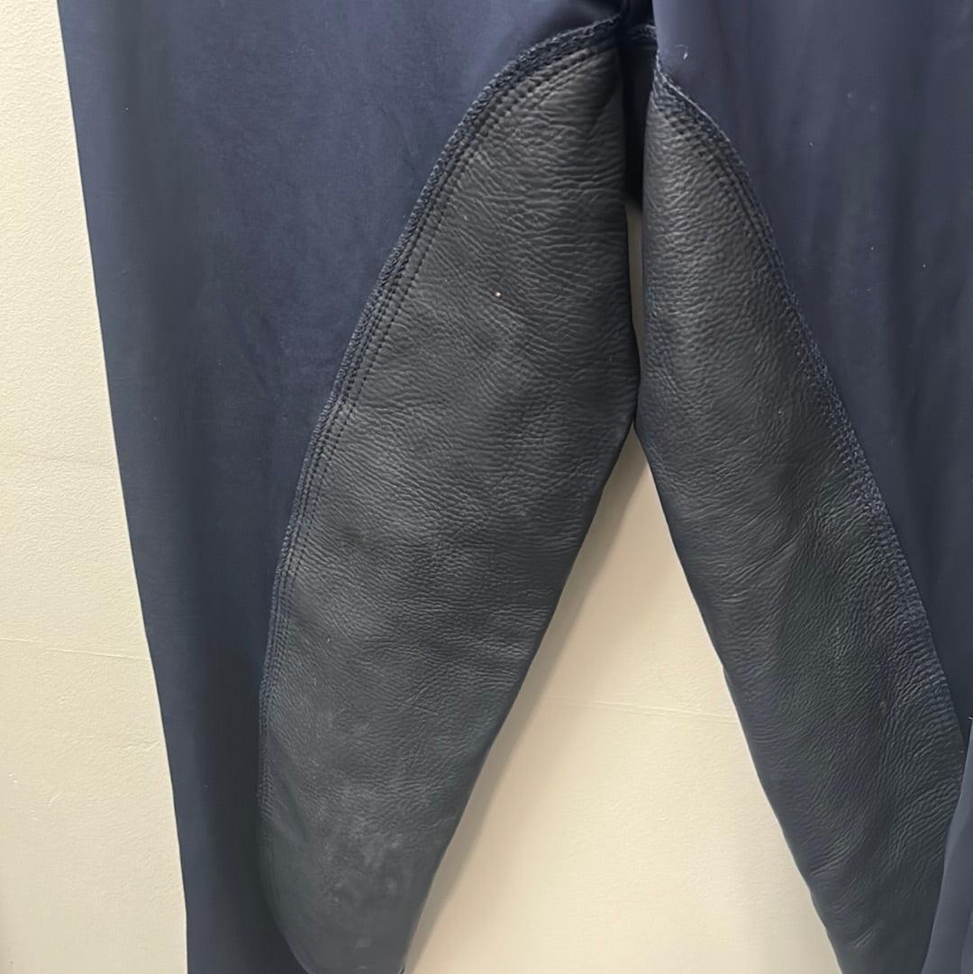 Tropical Rider Riding Tights Navy Medium-Riding Clothes-Consignment-Evolution Equestrian Co.