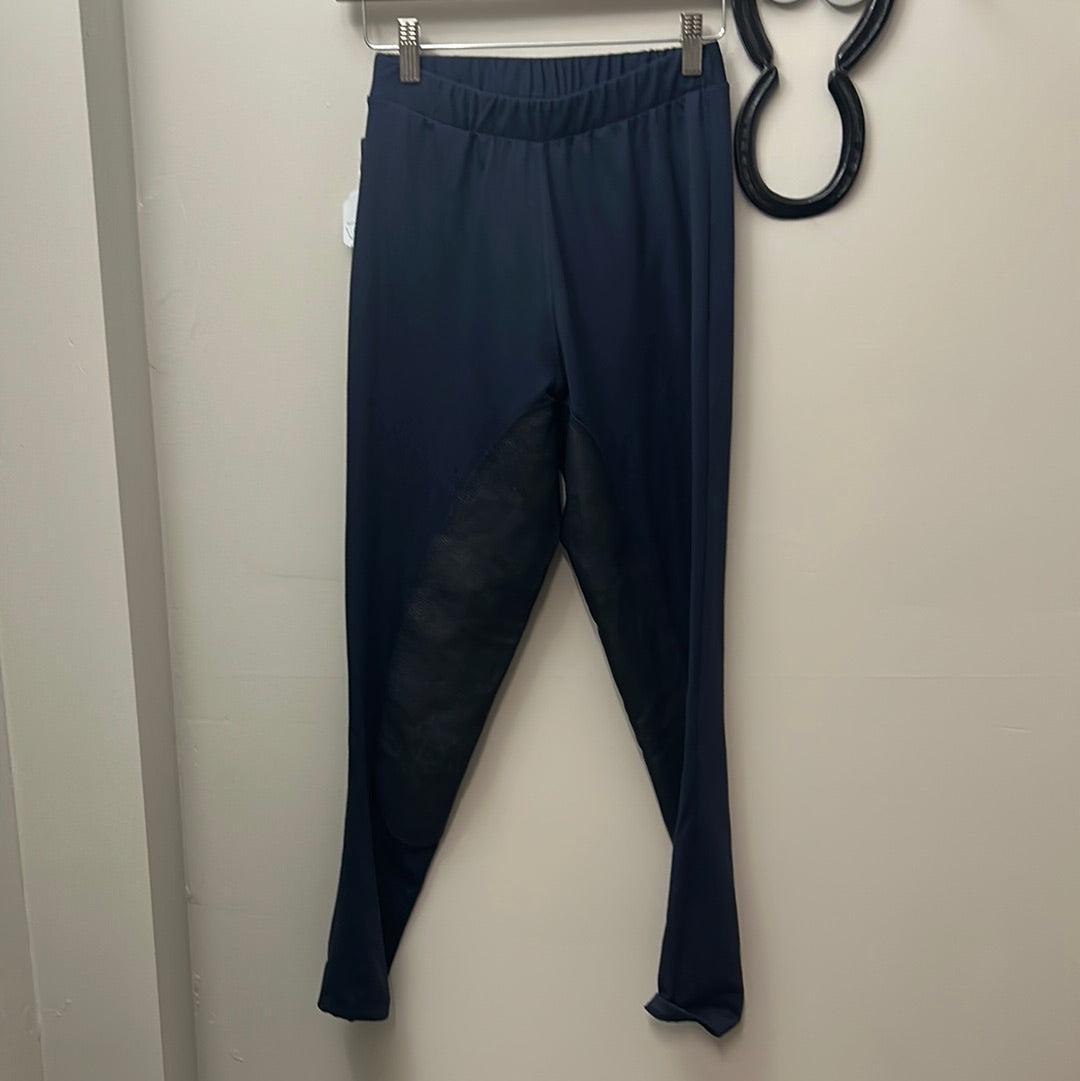 Tropical Rider Riding Tights Navy Medium-Riding Clothes-Consignment-Evolution Equestrian Co.