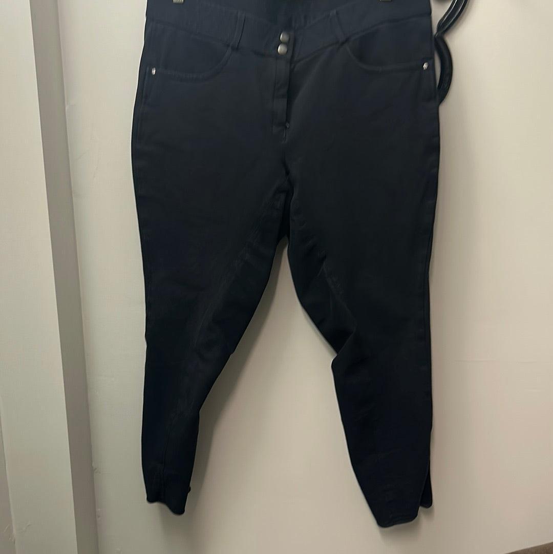 Tuscany Full Seat Breeches Black 38-Riding Clothes-Consignment-Evolution Equestrian Co.