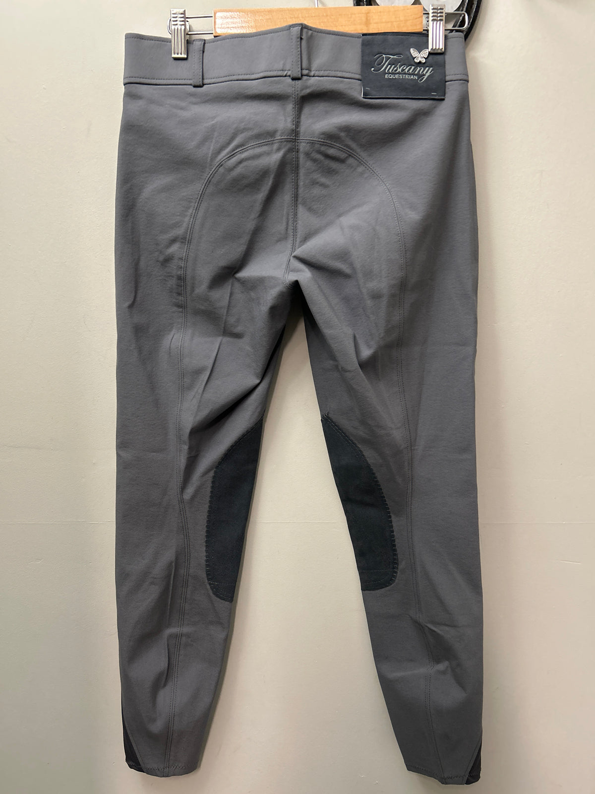 Tuscany Grey Knee Patch Breeches 28-Breeches-Consignment-Evolution Equestrian Co.