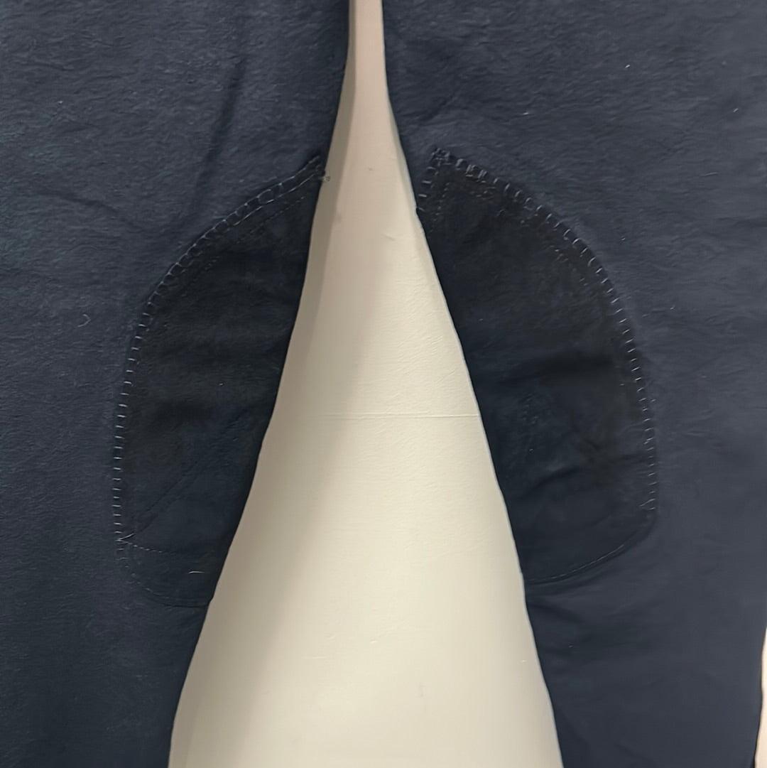 Tuscany Knee Patch Breeches Navy 38-Riding Clothes-Consignment-Evolution Equestrian Co.