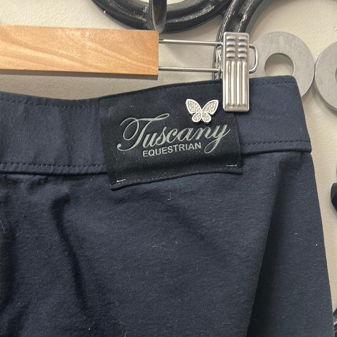 Tuscany Knee Patch Breeches Navy 38-Riding Clothes-Consignment-Evolution Equestrian Co.