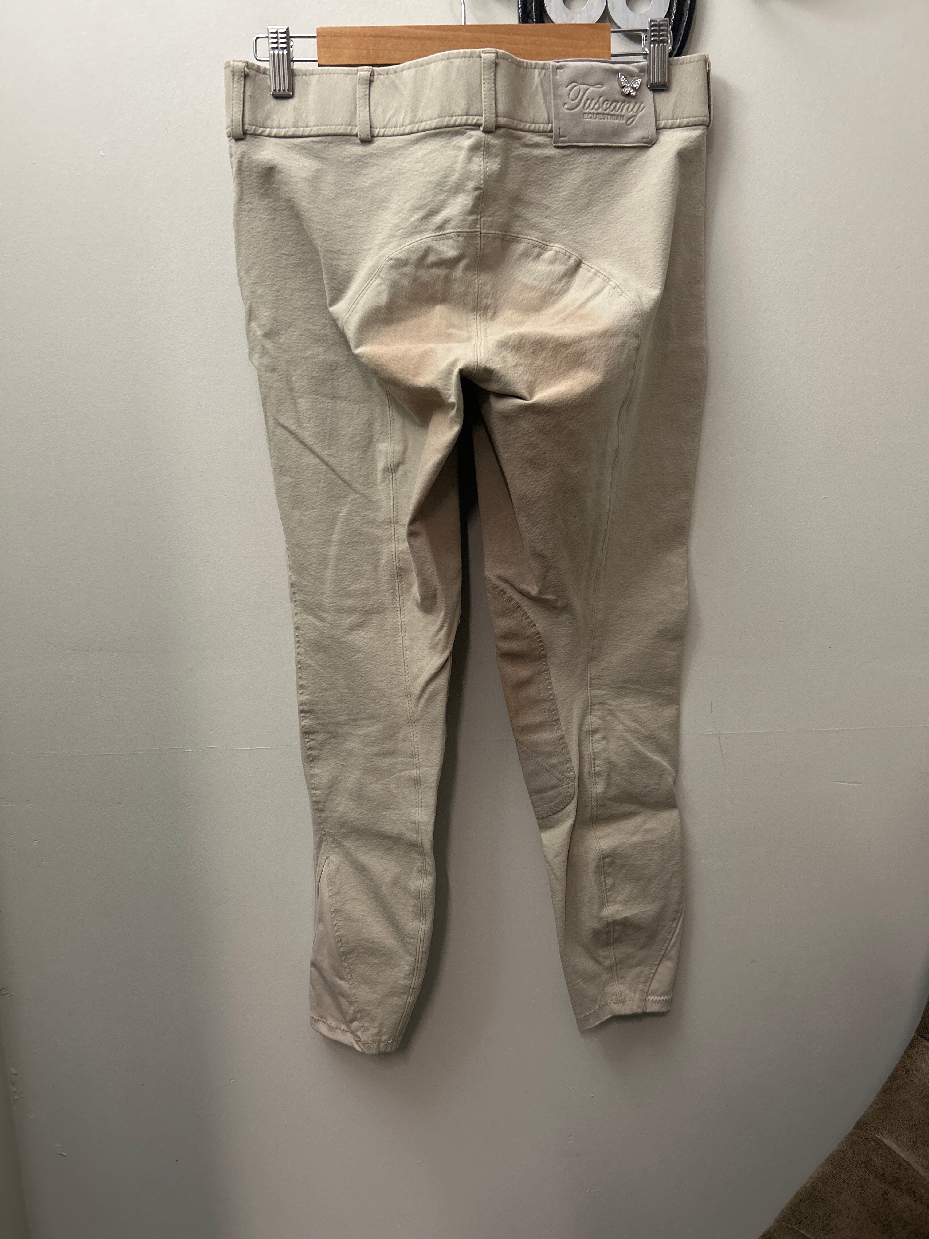 Tuscany Tan Knee Patch Breeches 30-Breeches-Consignment-Evolution Equestrian Co.