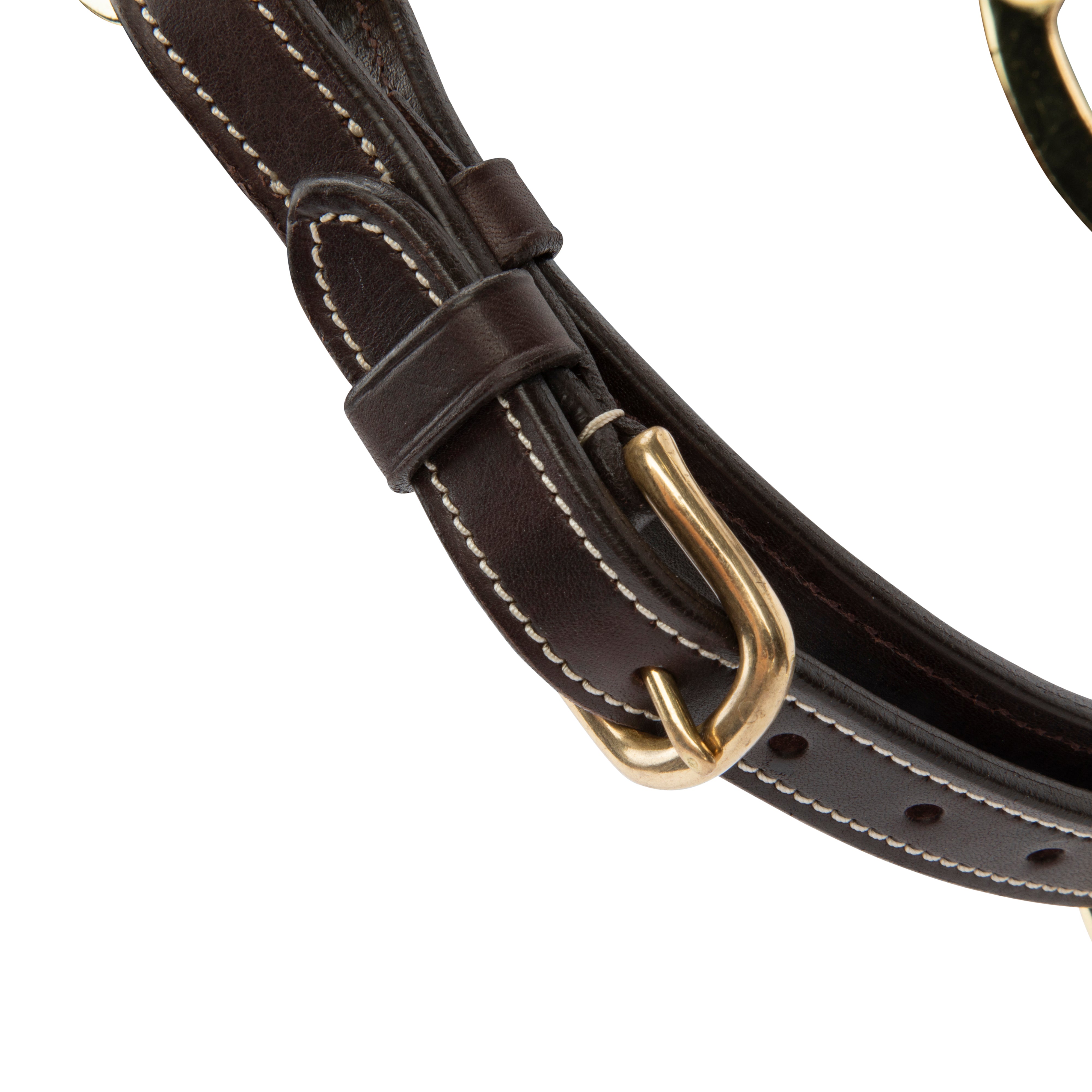 Velociti Lusso Girona Leather Halter-Horse Halters-Pegasus-Havana-Pony-Evolution Equestrian Co.