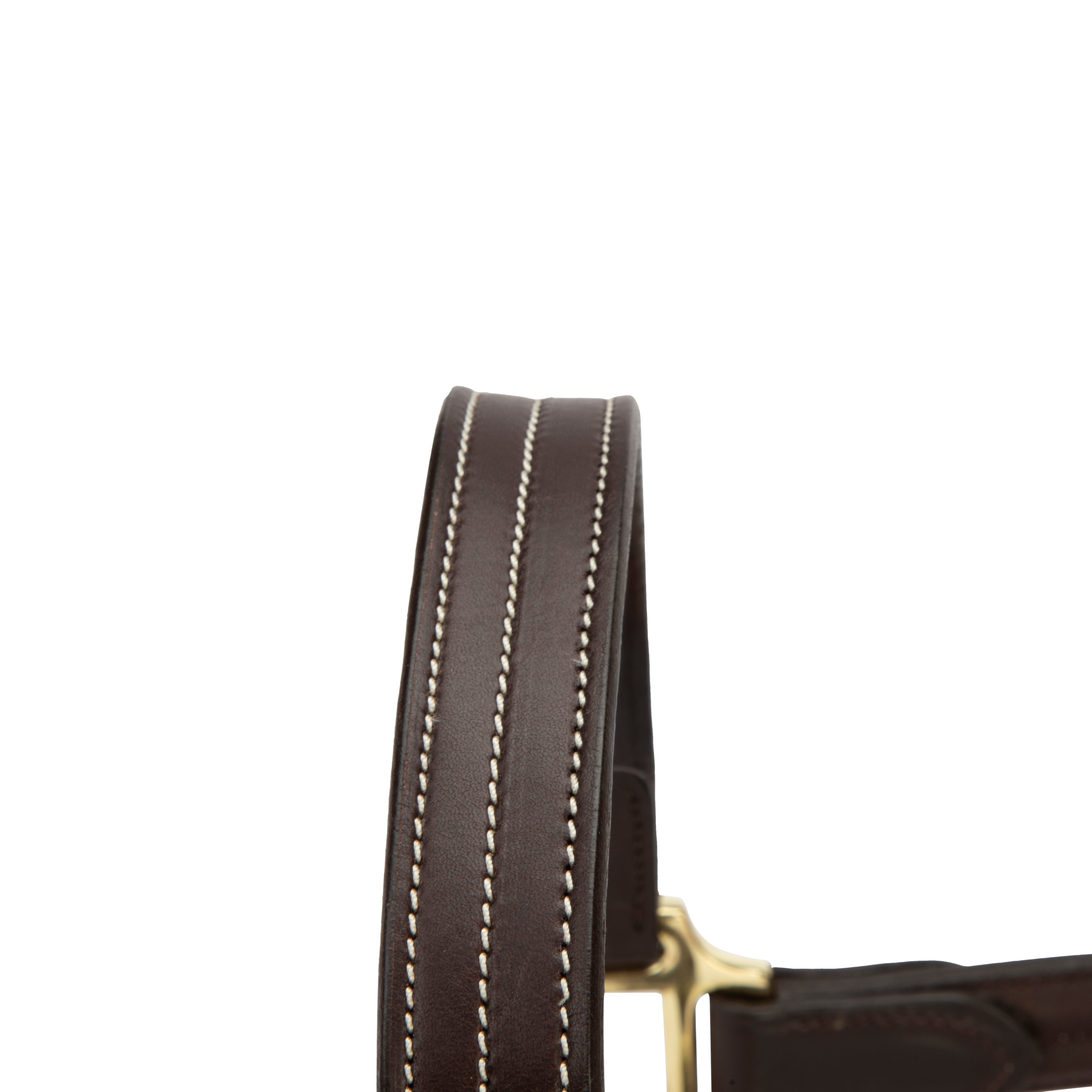 Velociti Lusso Girona Leather Halter-Horse Halters-Pegasus-Havana-Pony-Evolution Equestrian Co.