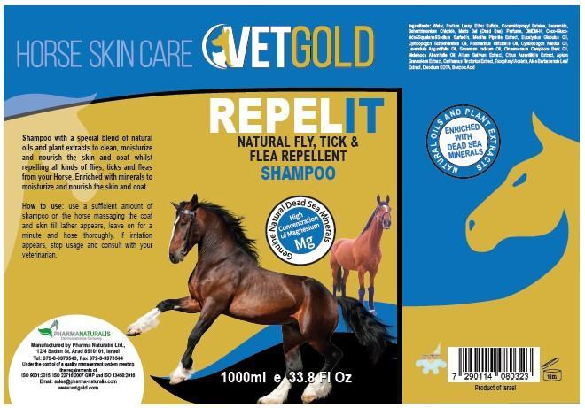 VetGold Repel It Shampoo-Pet Shampoo & Conditioner-VetGold Canada-1000 ml / 33.8 fl oz-Evolution Equestrian Co.