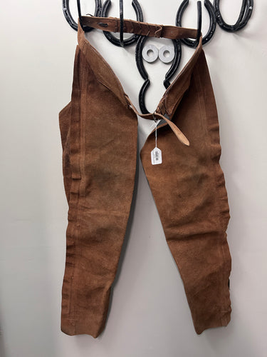 Vintage Suede Leather Chaps-Chaps-Consignment-Evolution Equestrian Co.