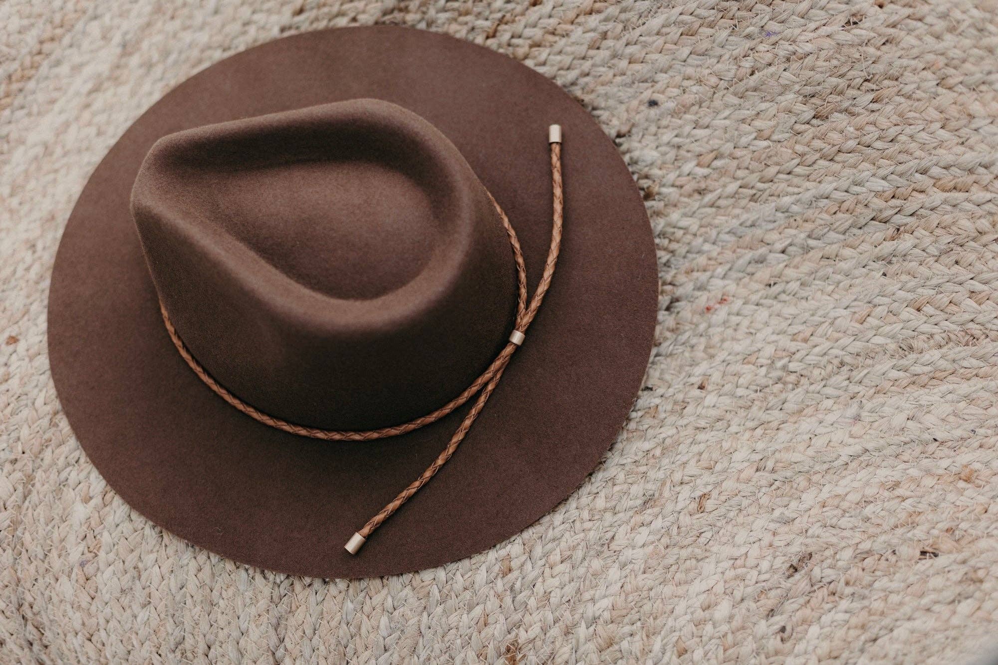 WEST VON - Genuine Leather Braided Hat Band: Saddle-WEST VON-Evolution Equestrian Co.