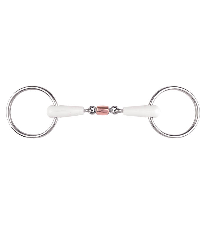 Waldhausen Equimouth Double Jointed Loose Ring Snaffle with Copper Roller