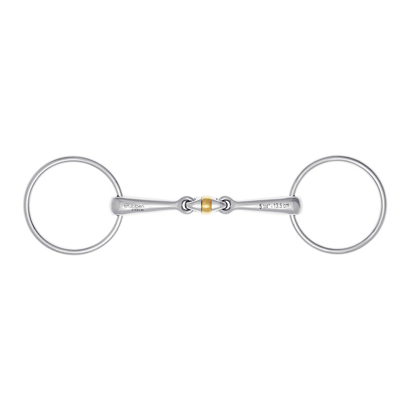 Stubben Easy Control Soft Roll Double Jointed Loose Ring Snaffle