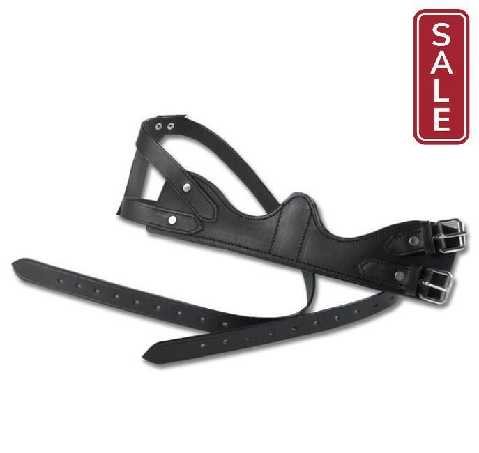 Waldhausen Anatomic Leather Cribbing Halter-Stable Supplies-Can Pro Equestrian Supply-Evolution Equestrian Co.