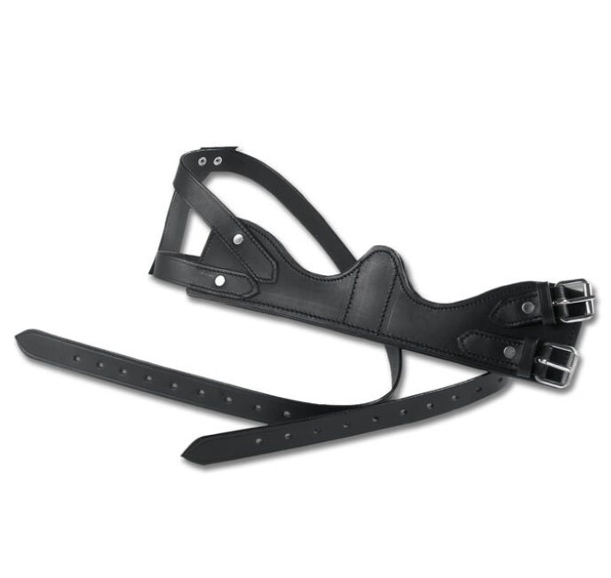 Waldhausen Anatomic Leather Cribbing Halter-Stable Supplies-Can Pro Equestrian Supply-Evolution Equestrian Co.