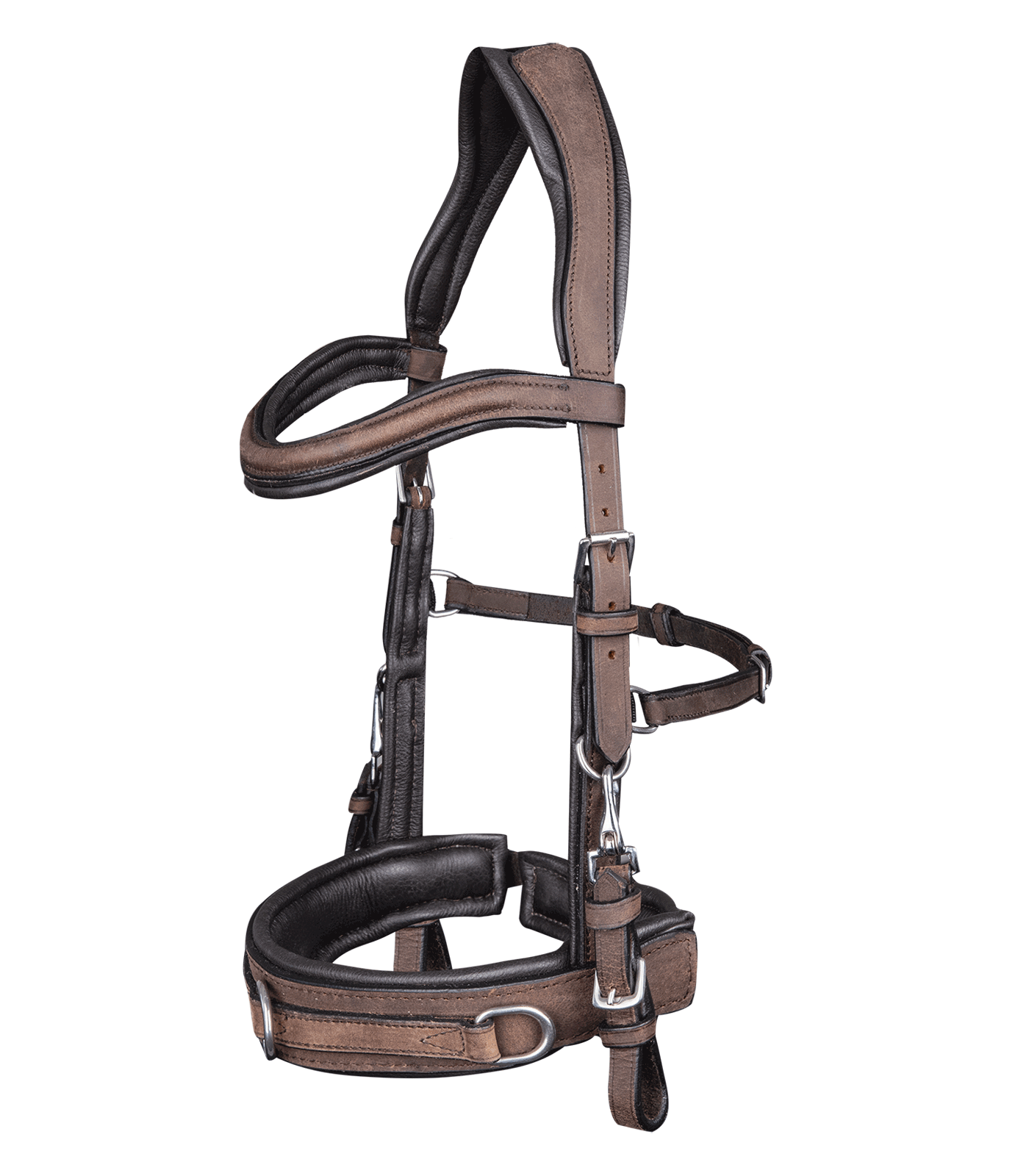 Waldhausen Anatomic Lunge Cavesson-Bitless Bridle-Can Pro Equestrian Supply-Havana-Cob-Evolution Equestrian Co.
