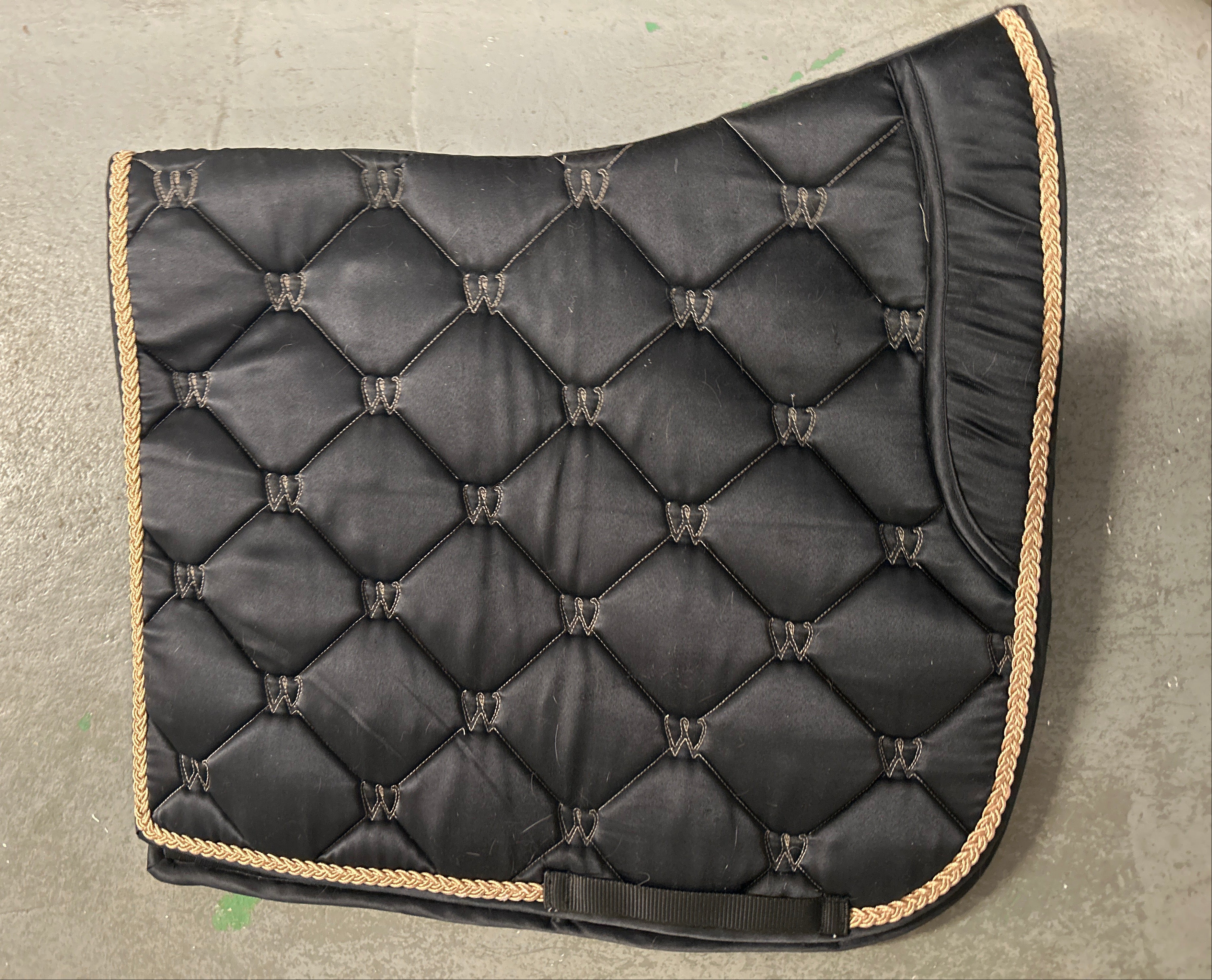 Waldhausen Dressage Saddle Pad Black/Rose Gold-Dressage Saddle Pad-Consignment-Evolution Equestrian Co.